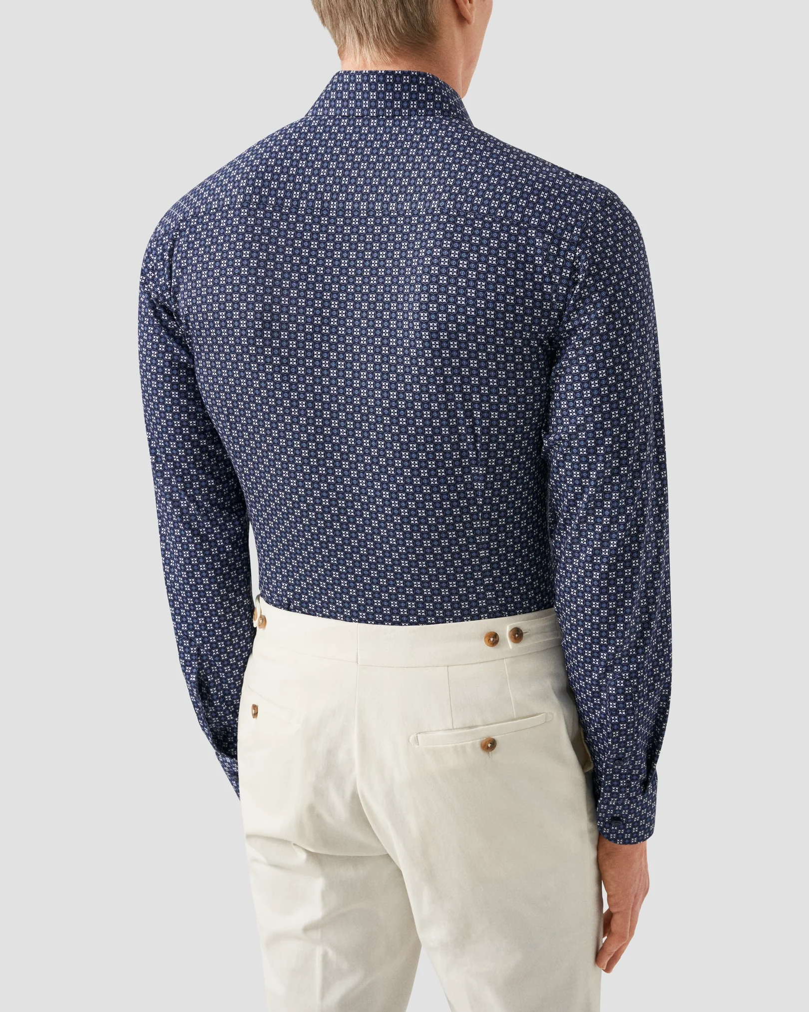 Eton - dark blue strech shirt