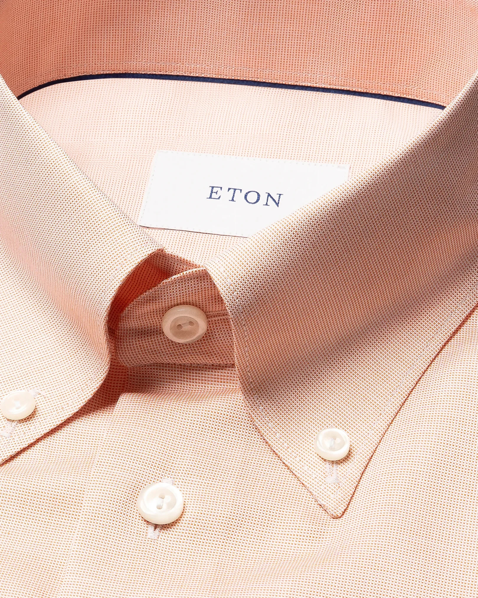 Eton - orange solid wrinkle free oxford