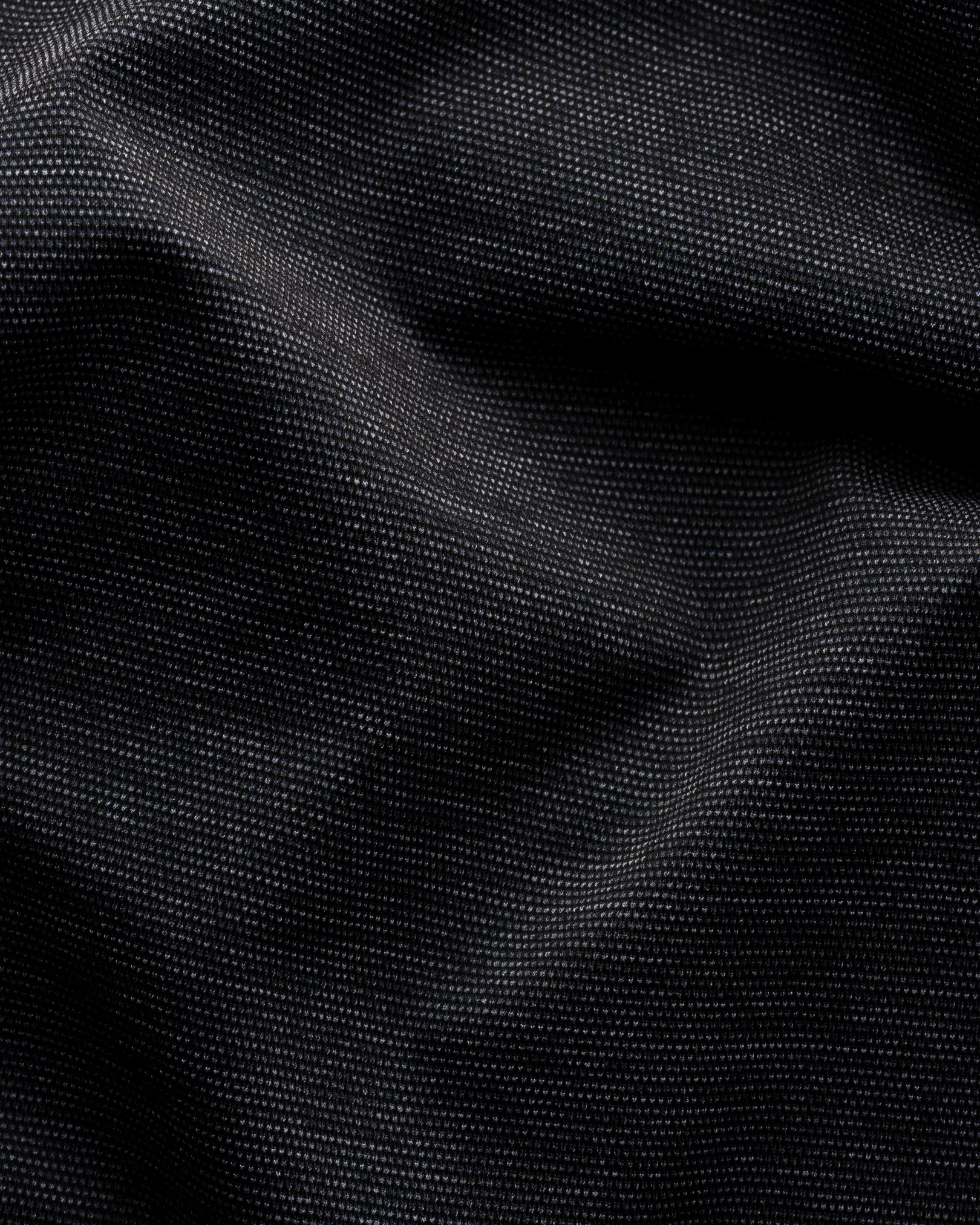 Dark Blue Mélange Four-Way Stretch Shirt - Eton