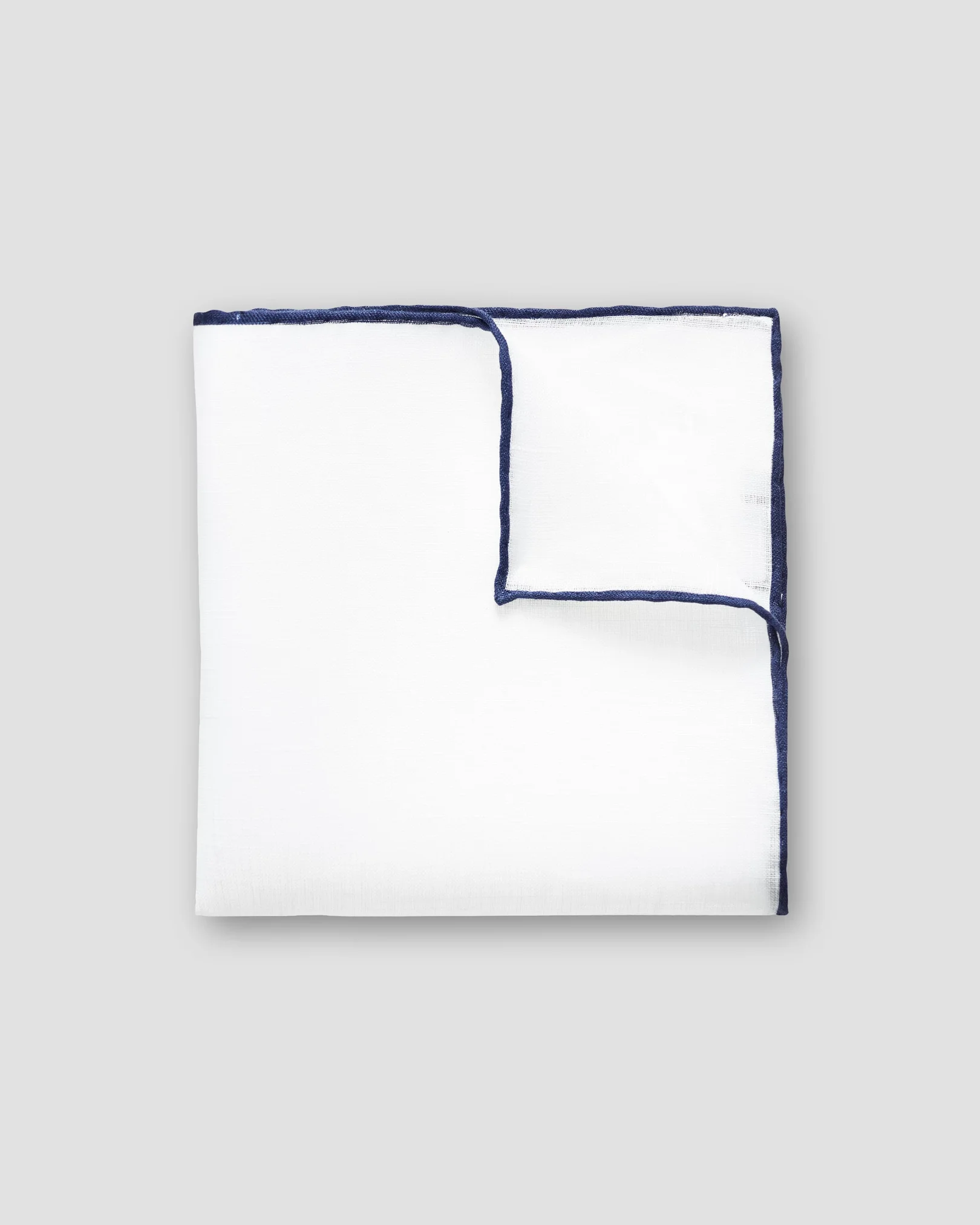 Dark Blue Linen Pocket Square