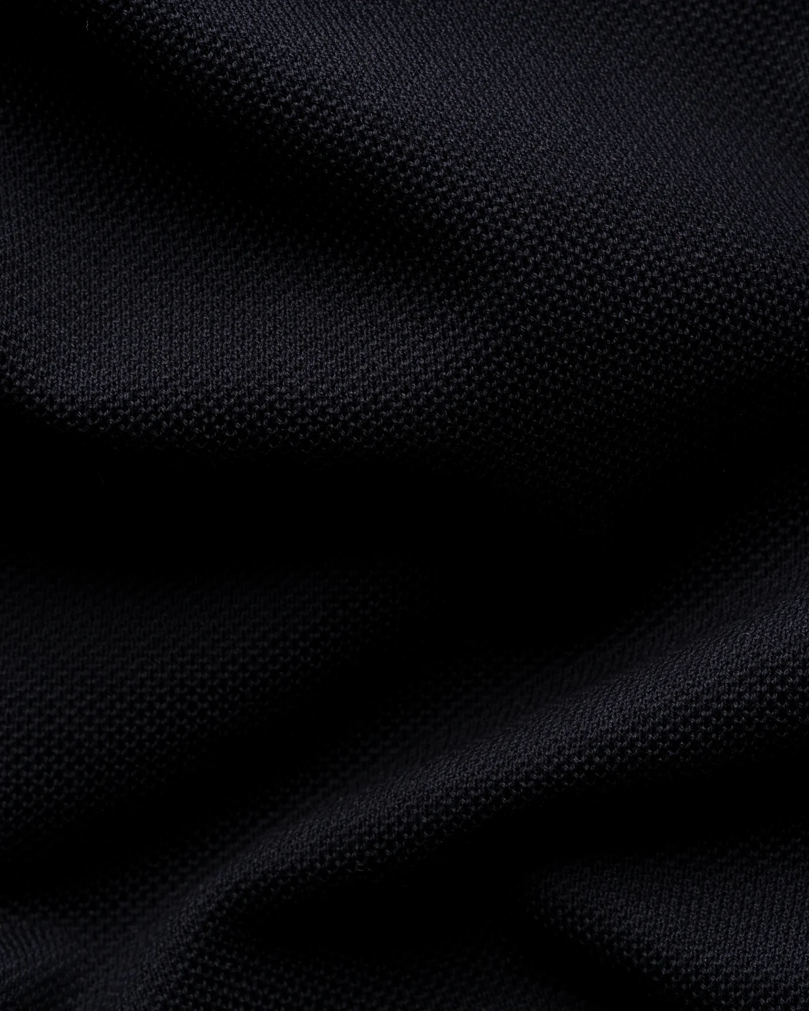 Eton - navy pima cotton pique polo