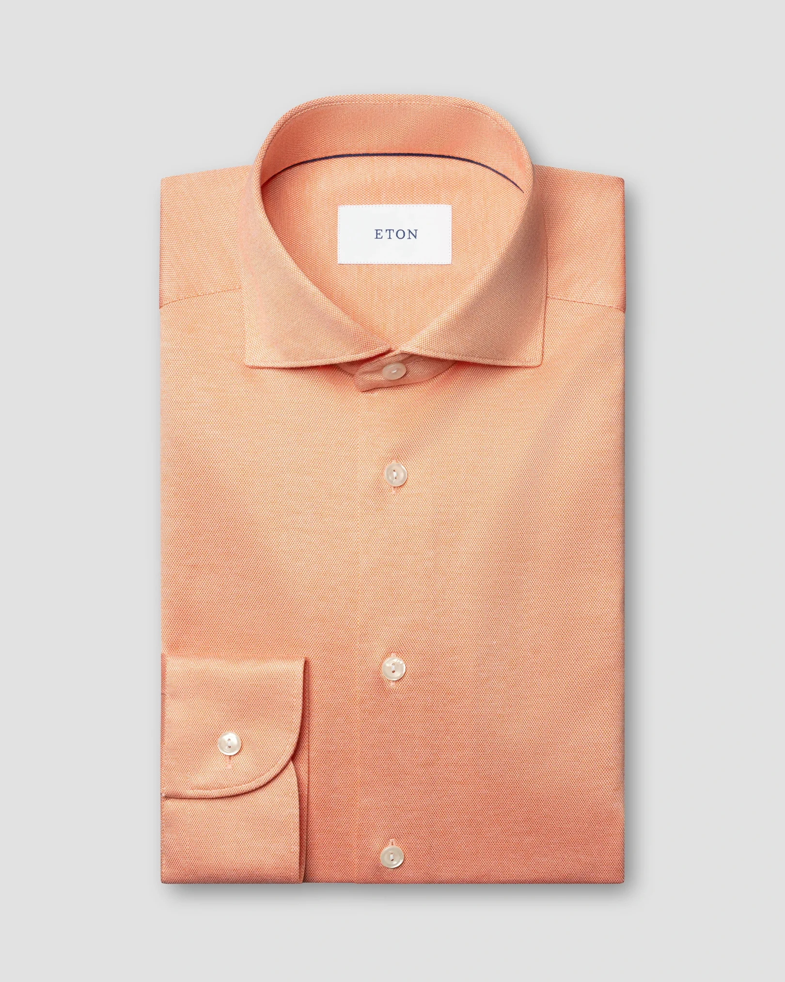 Eton - orange filo di scozia knit shirt