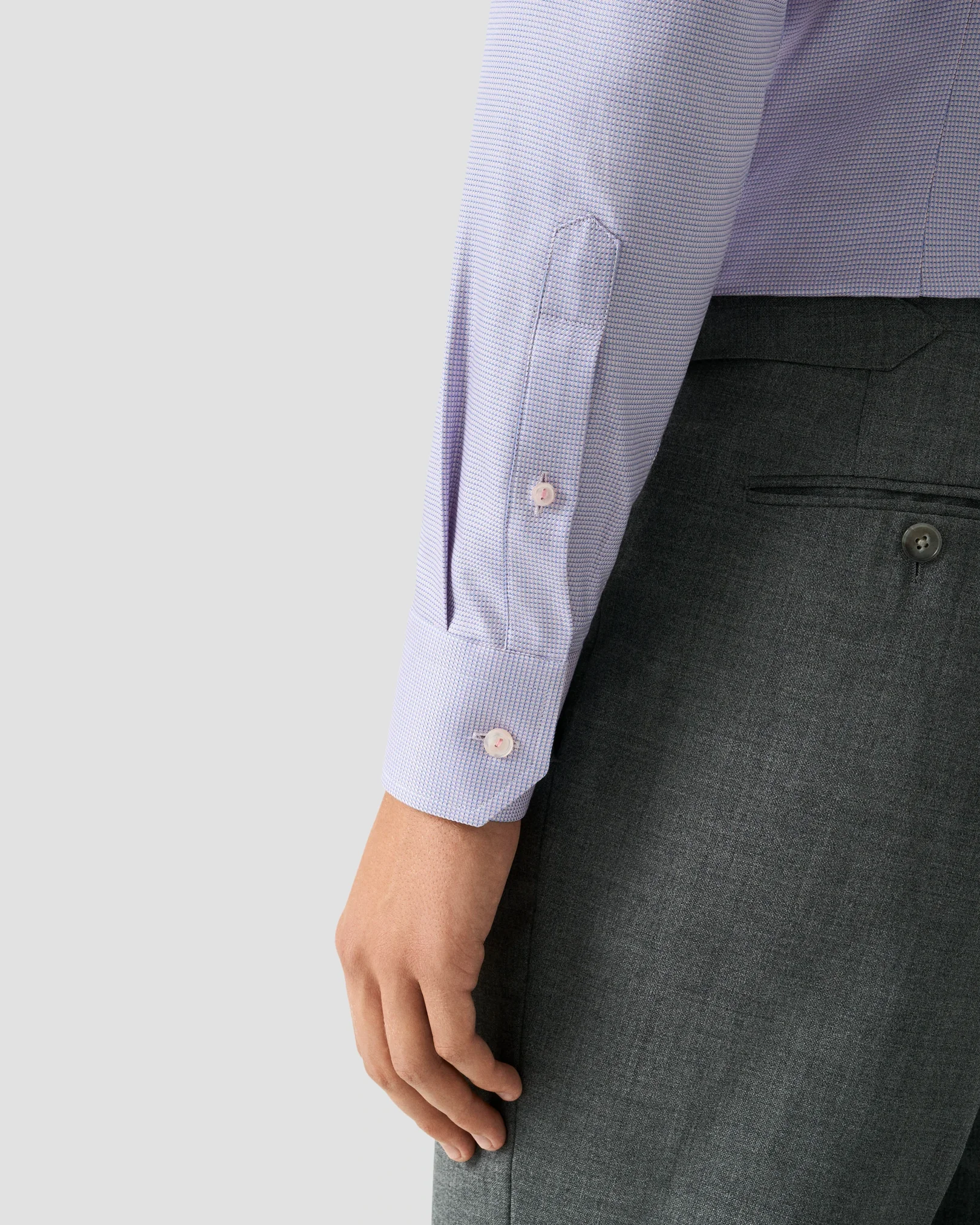 Eton - pink semi solid signature twill shirt