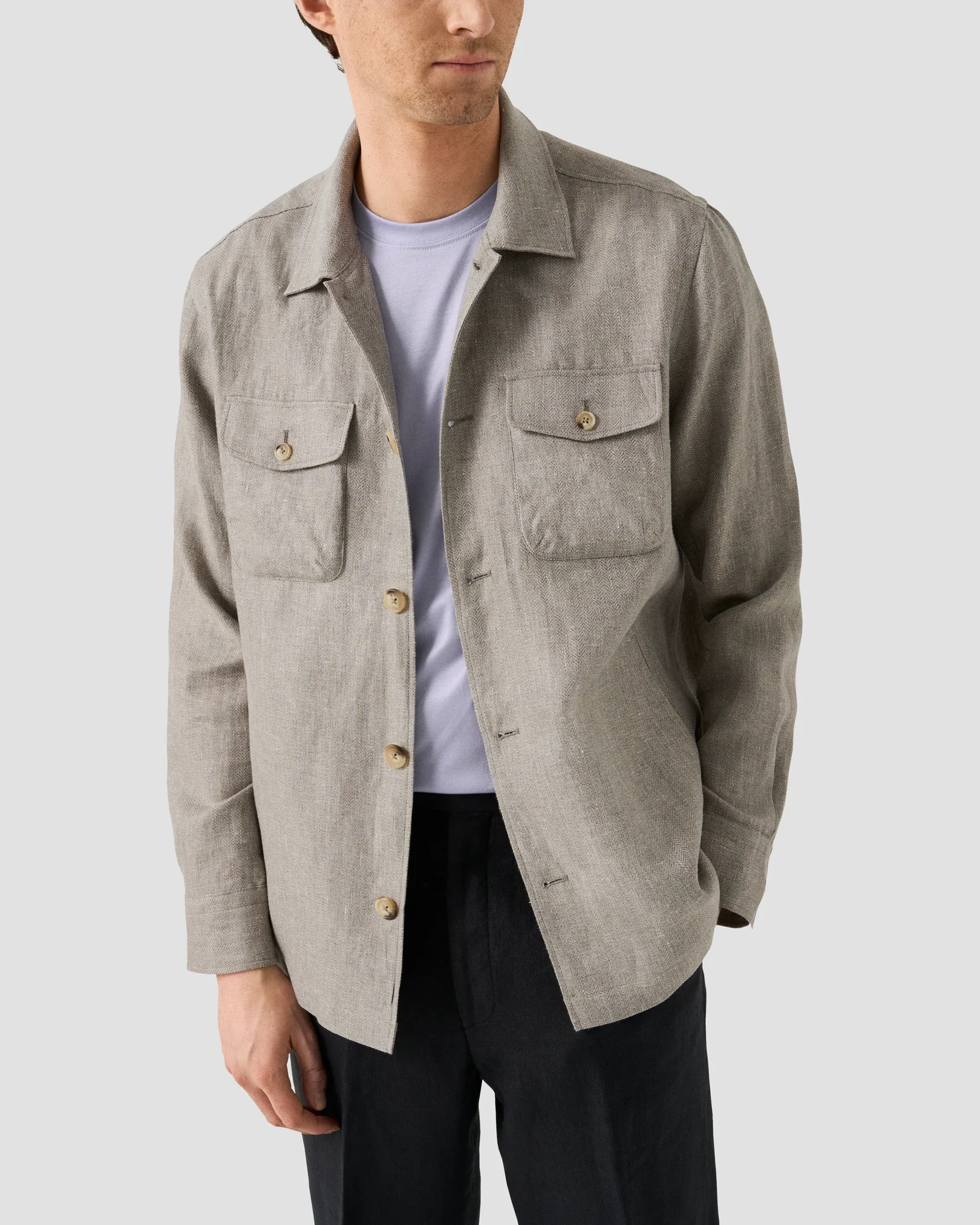 Eton - filo di scozia t shirt light blue filo di scozia t shirt