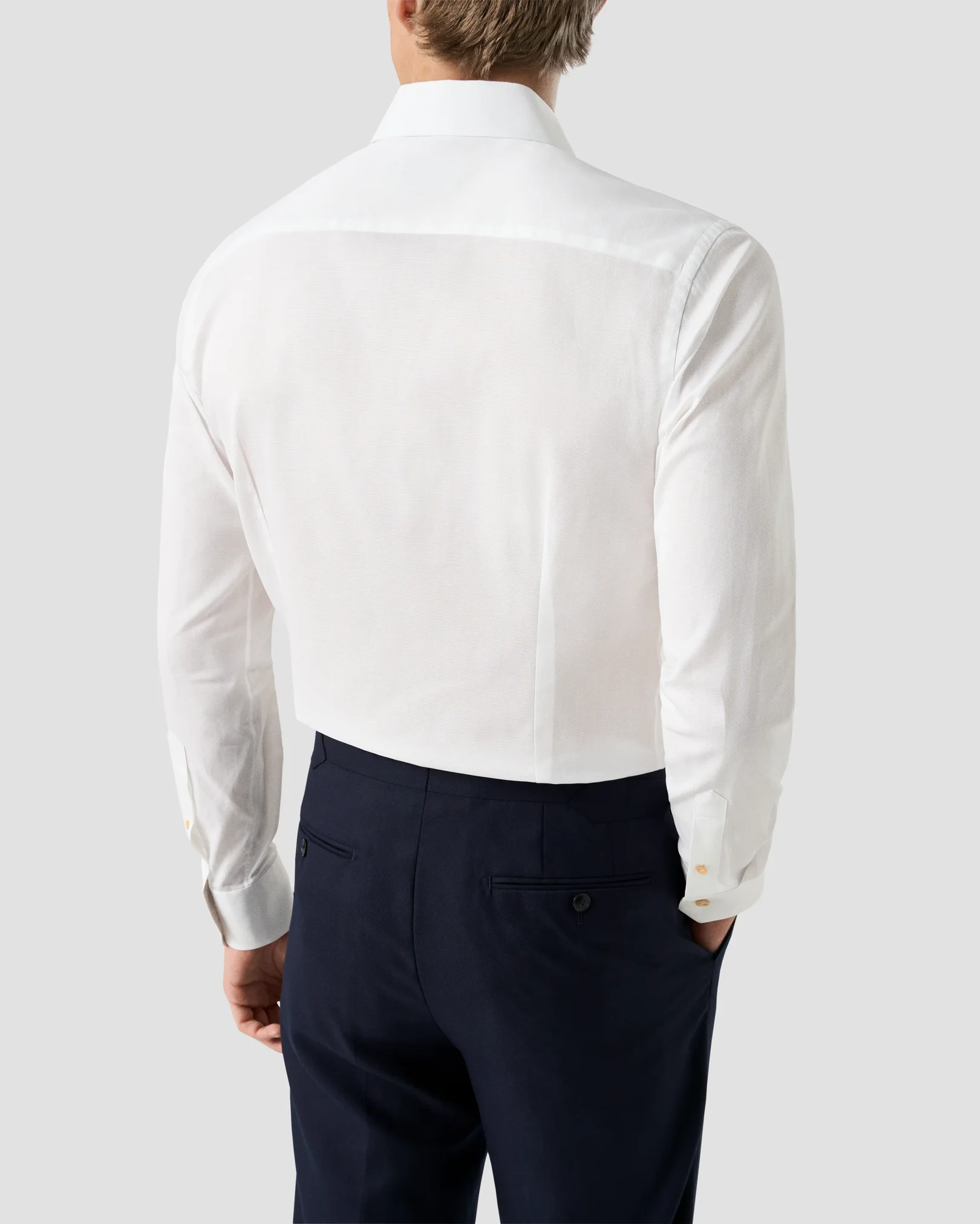 Eton - white semi solid effect shirt