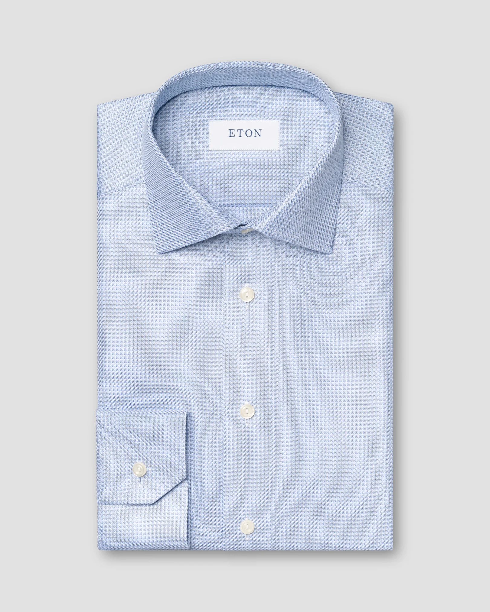 Eton - Chemise en Twill Royal à Micro-Carreaux