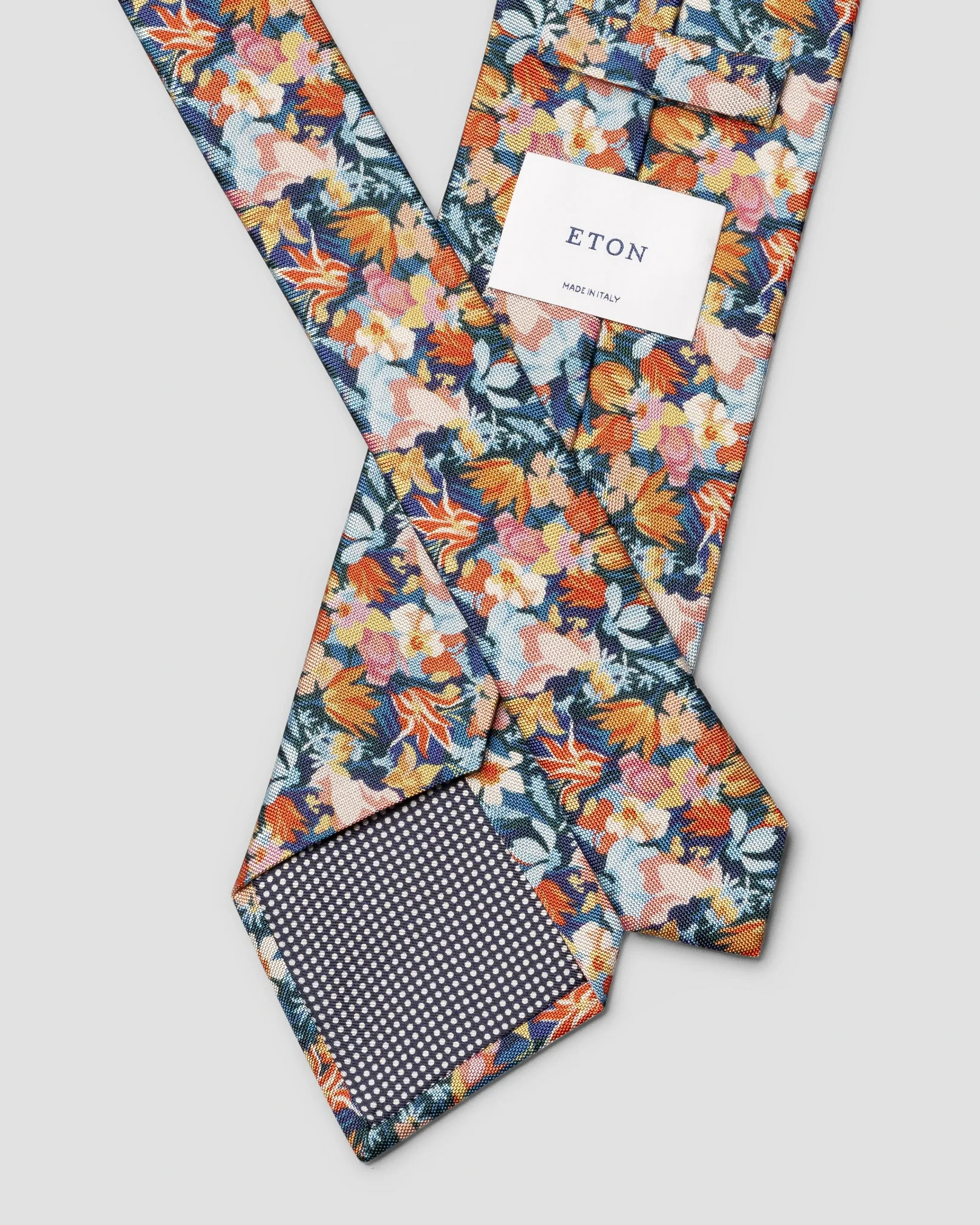 Eton - floral oxford silk print tie