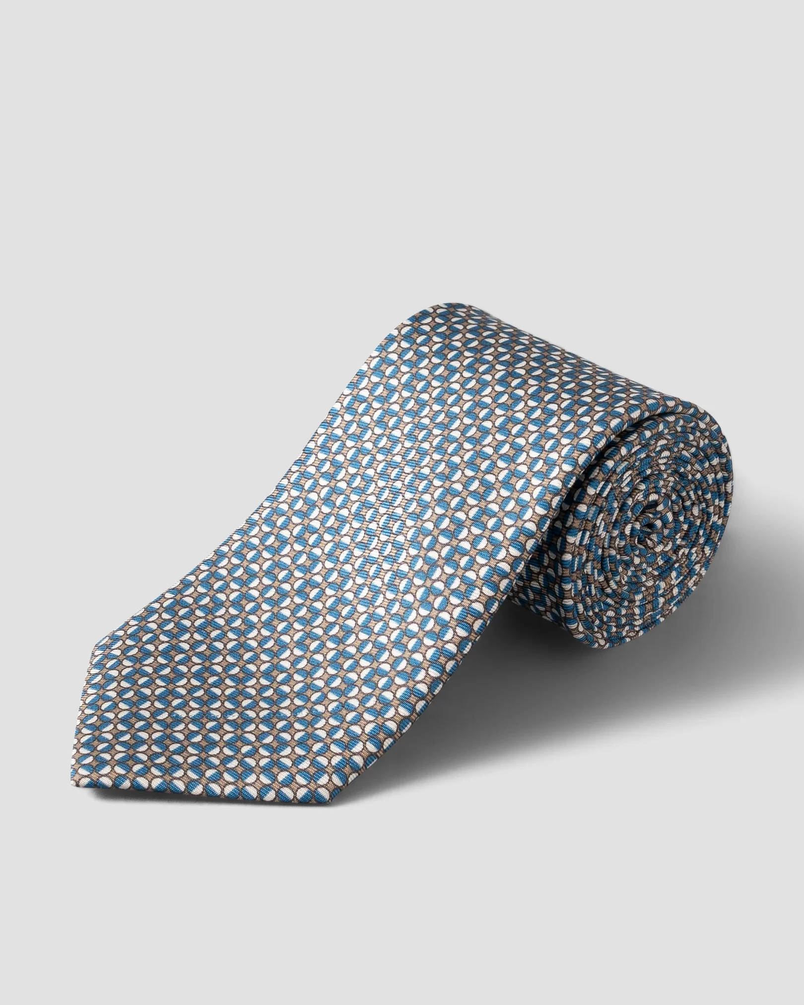 Eton - Geometric Print Silk Tie