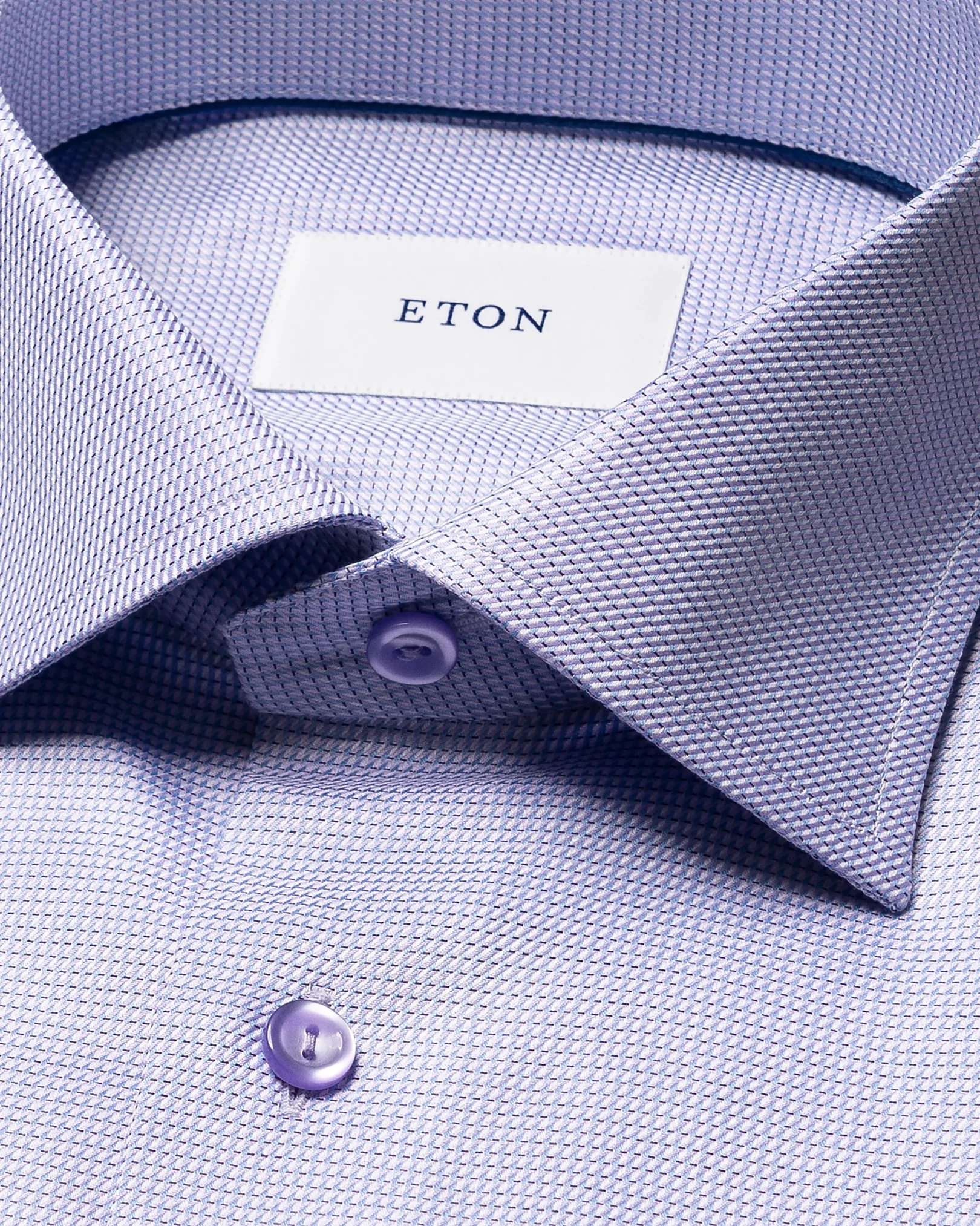 Eton - light purple semi solid signature twill shirt