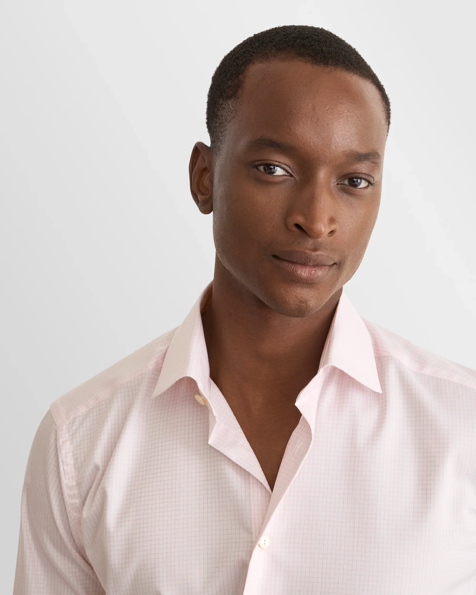 Eton - pink checked supima 120 shirt