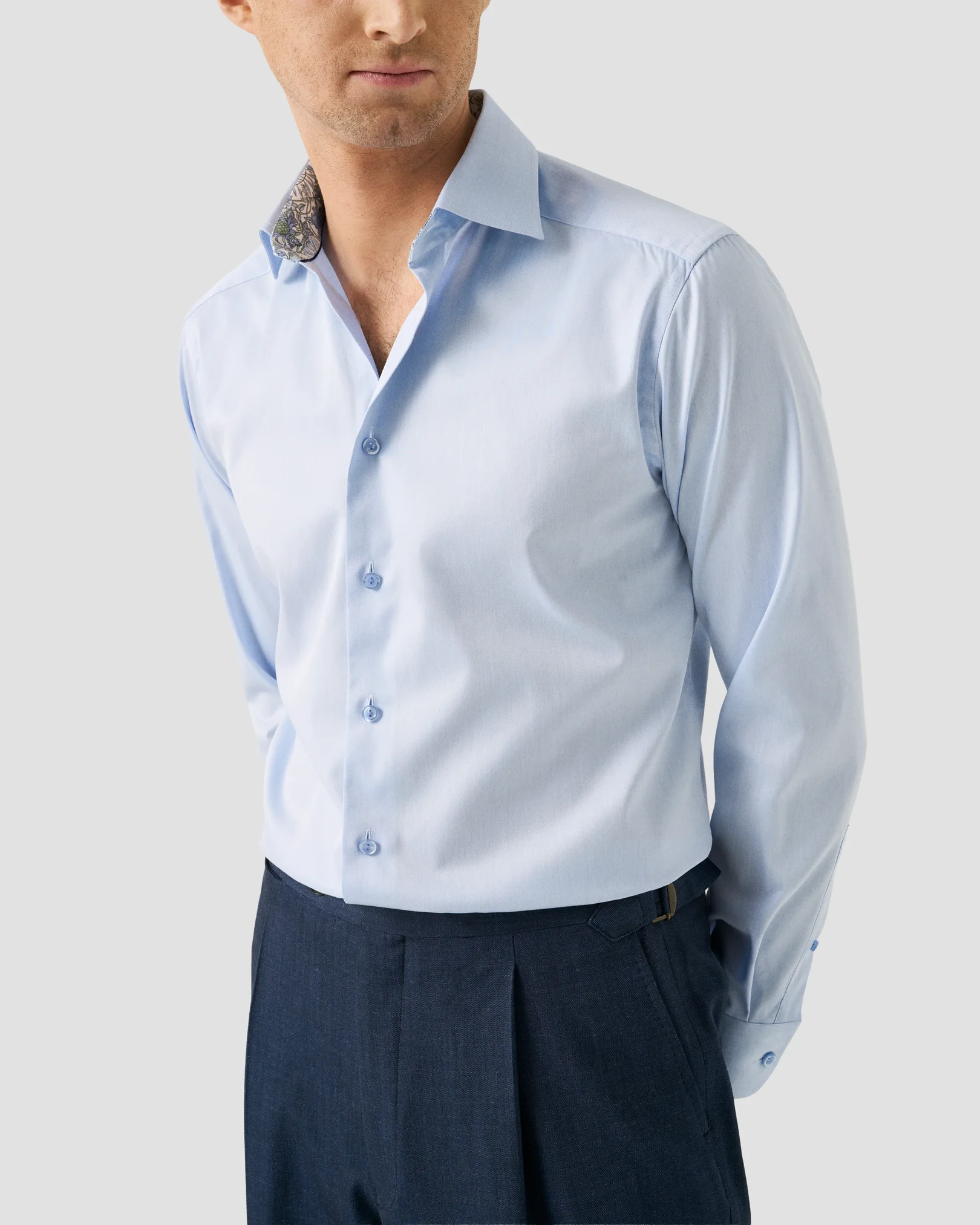 Eton - Floral Effect Signature Twill Shirt