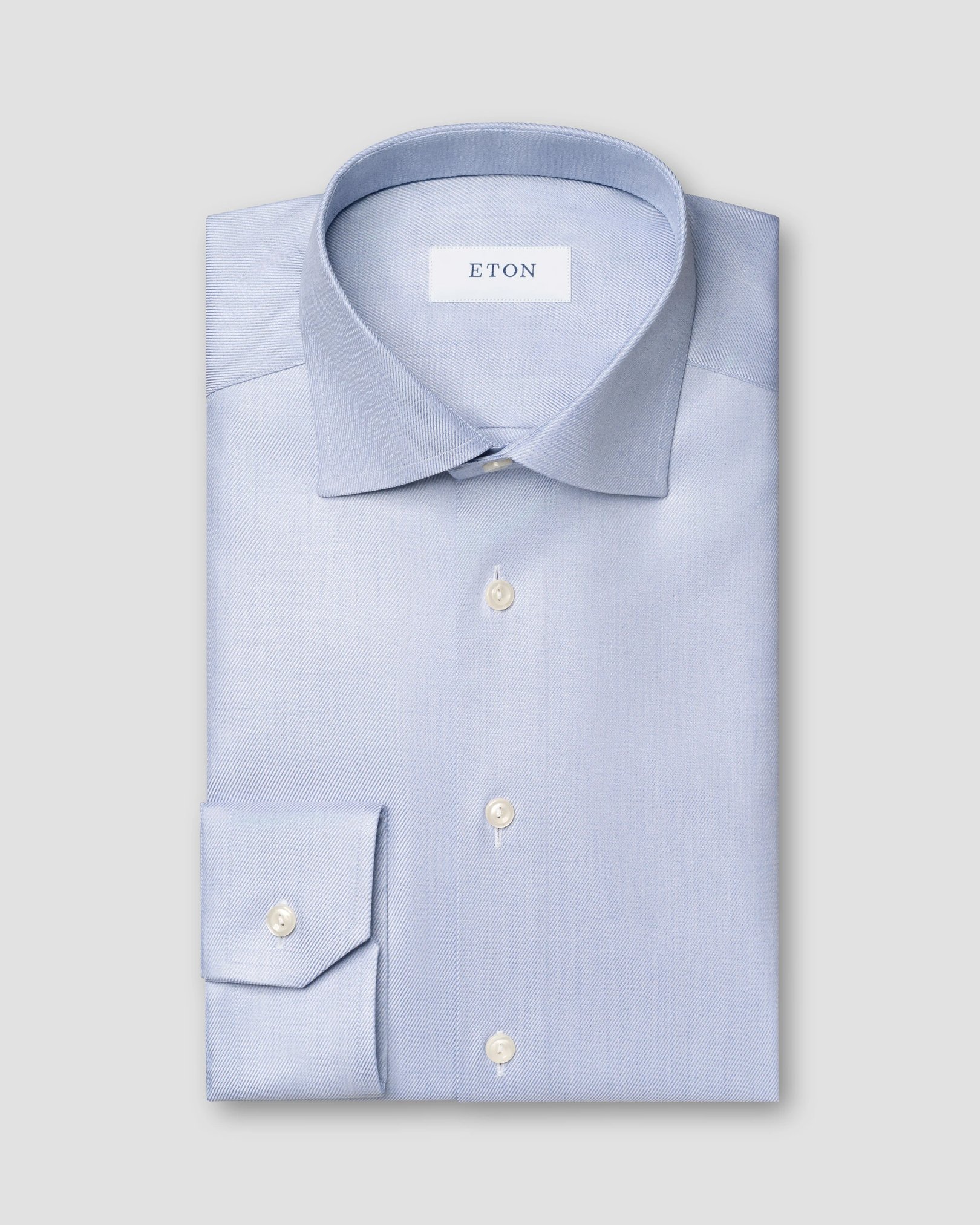 Eton - Mélange Solid Cotton TENCEL™ Lyocell Shirt