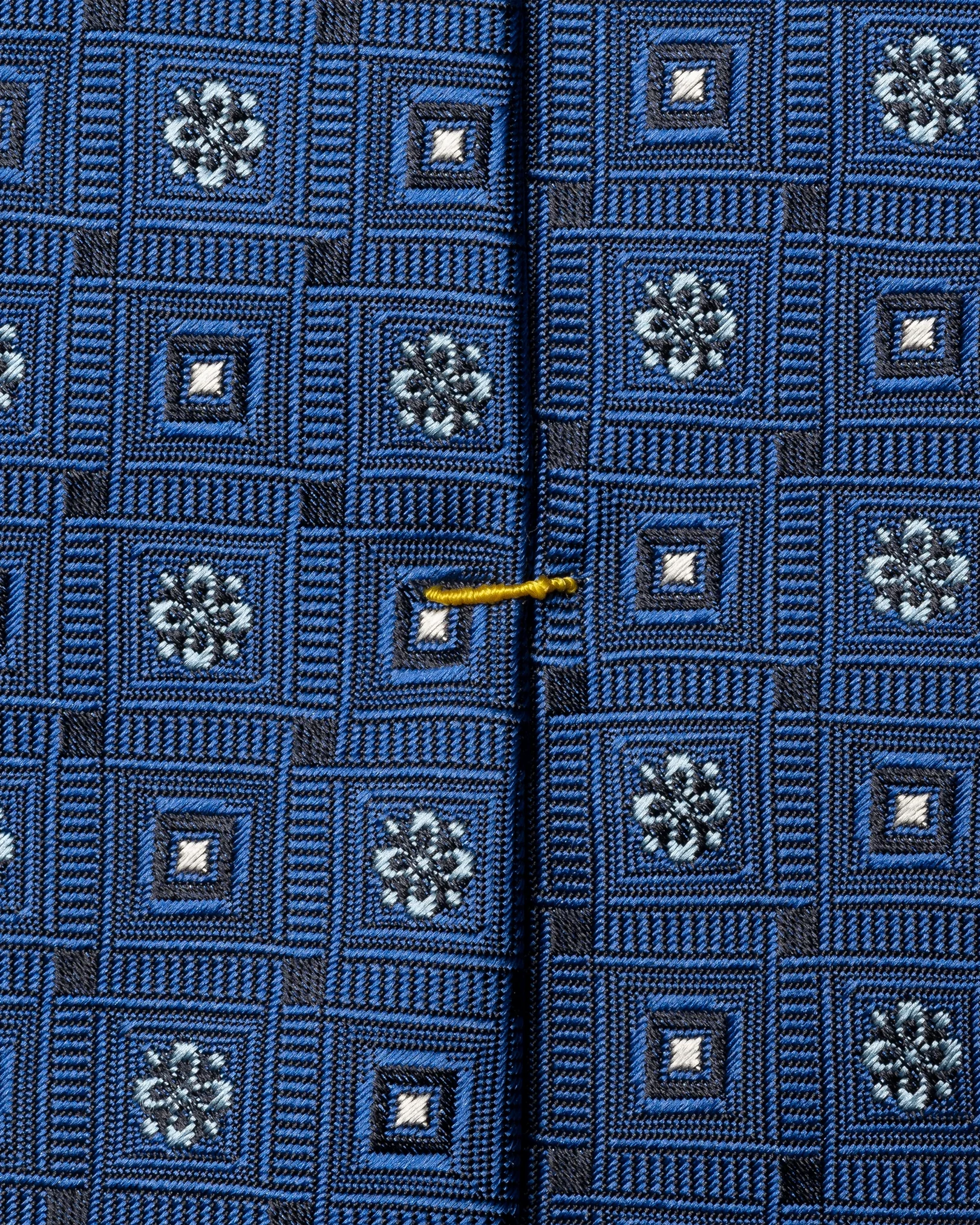 Eton - geometric woven silk tie dark 236