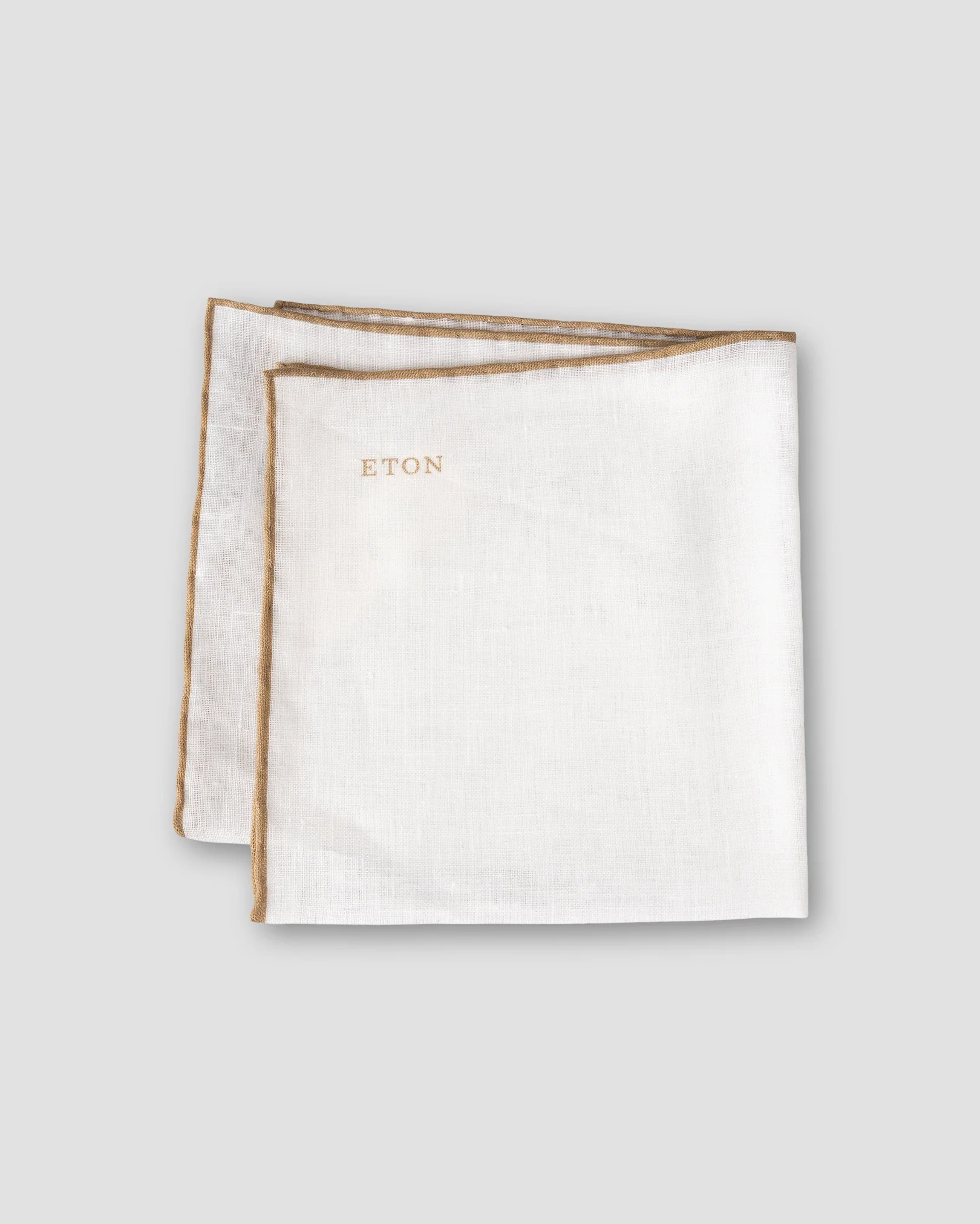 Eton - brown linen pocket square