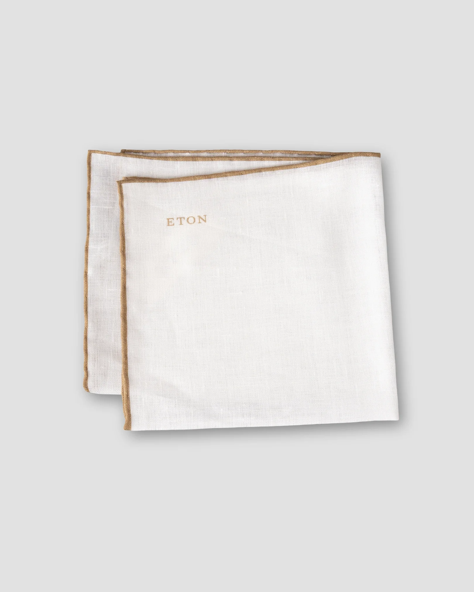 Eton - brown linen pocket square