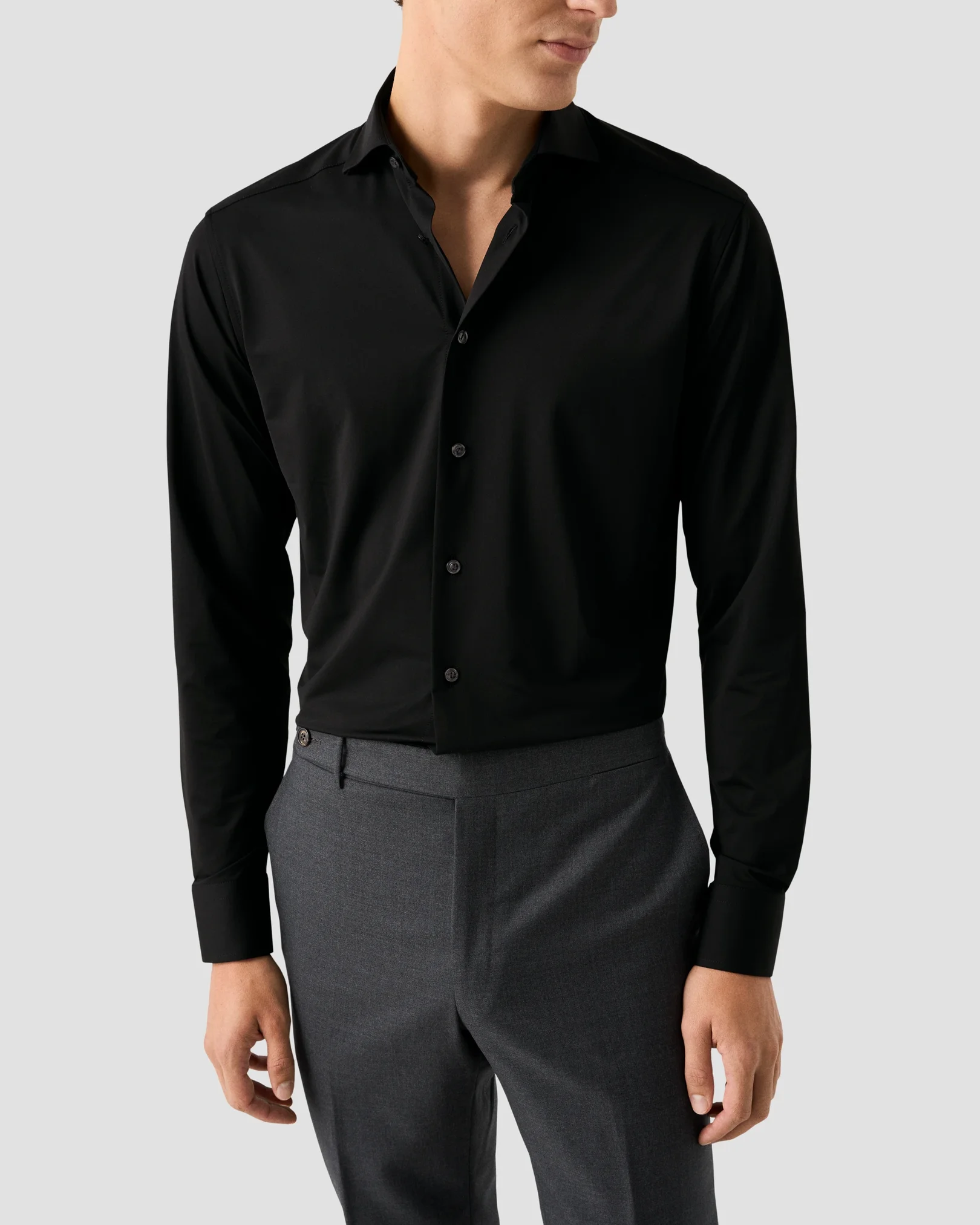 Eton - black four way stretch