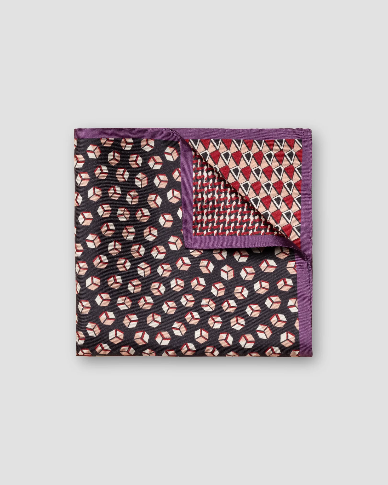 Eton - red multi patterned pocket square