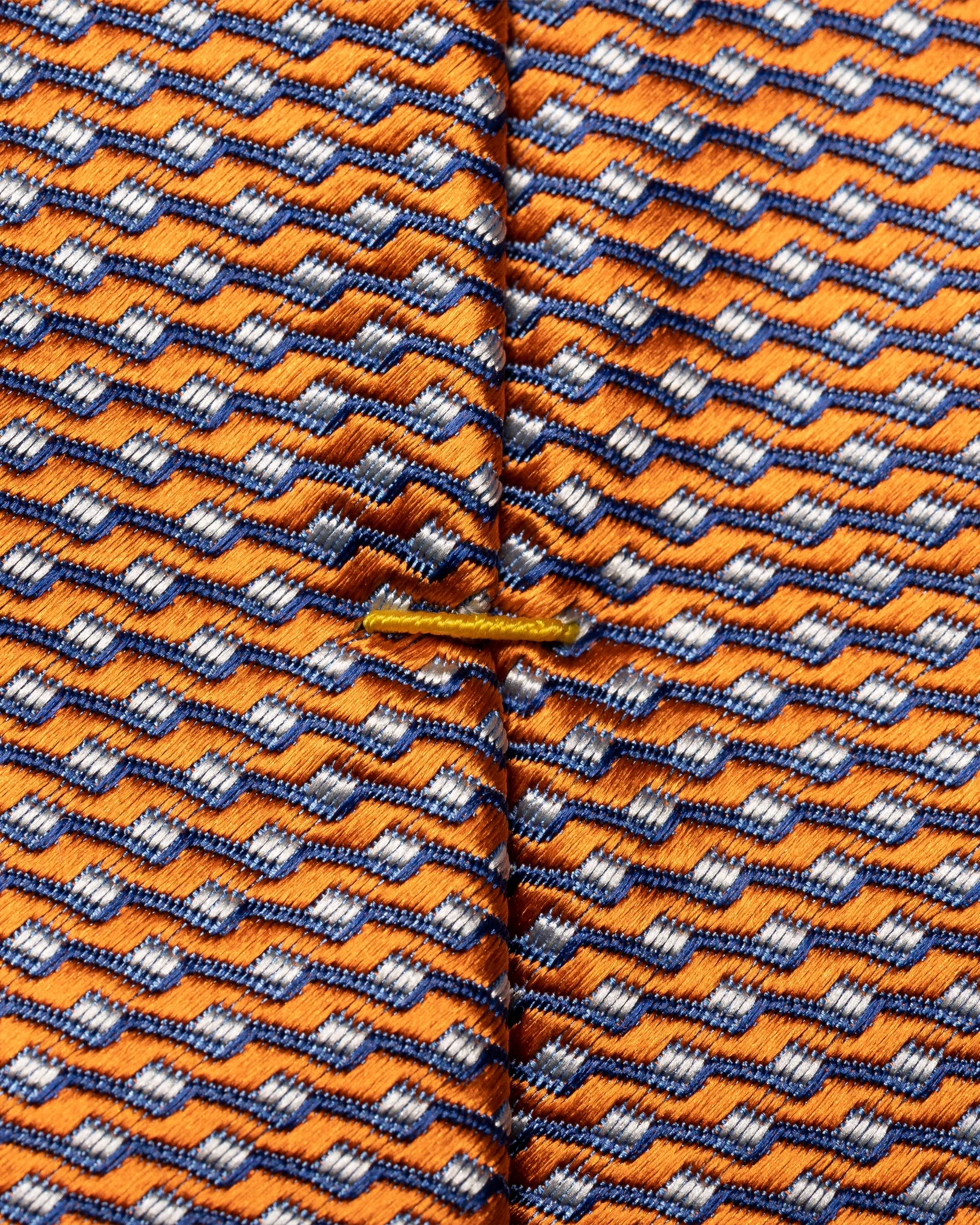 Eton - orange geometric woven silk