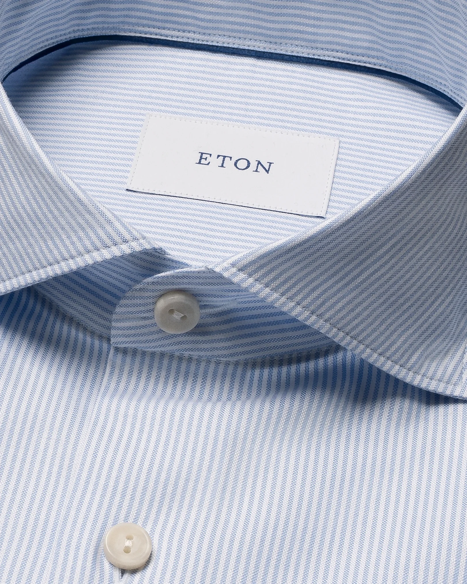 Eton - light blue striped oxford shirt