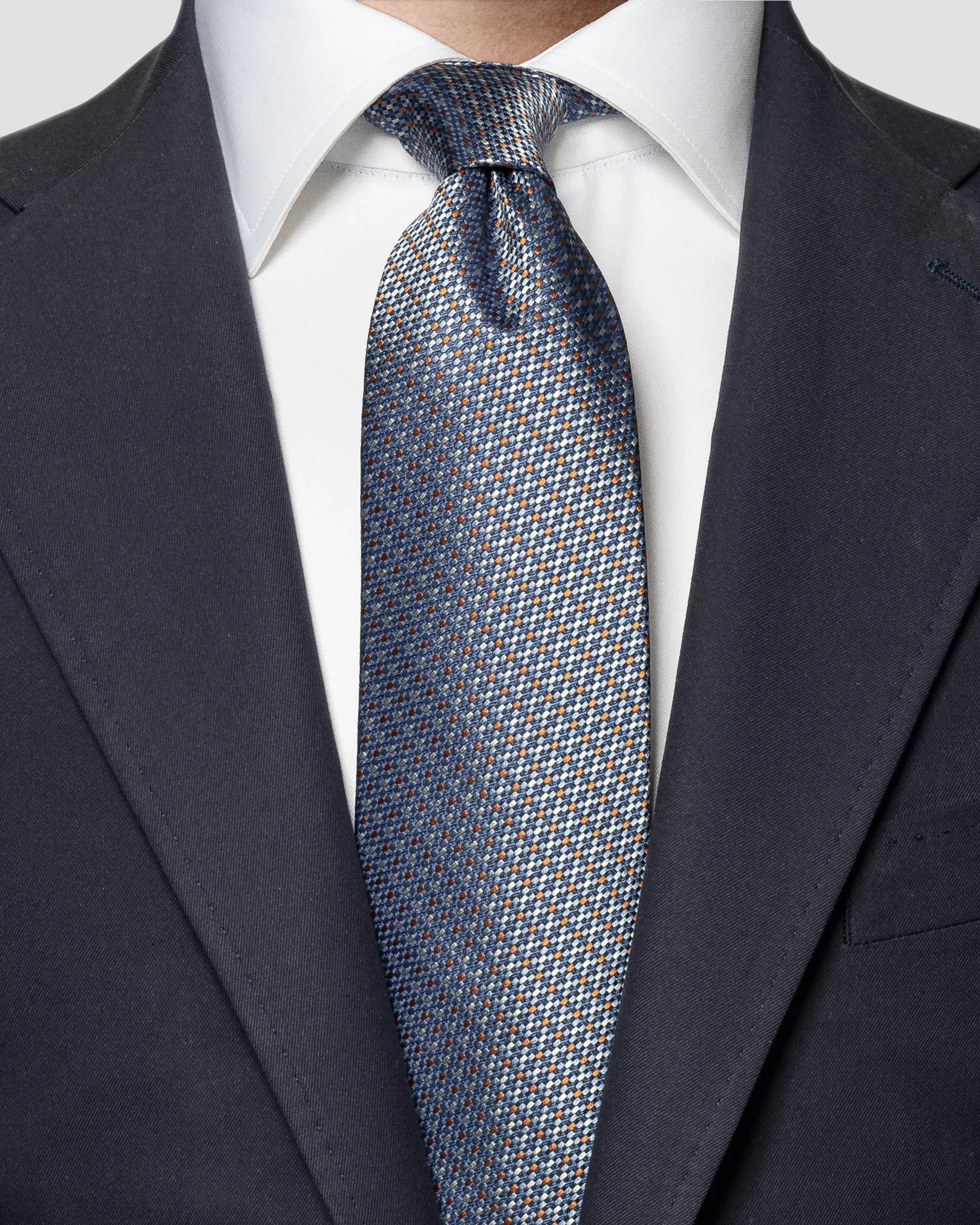 Navy Blue Silk Tie - Eton