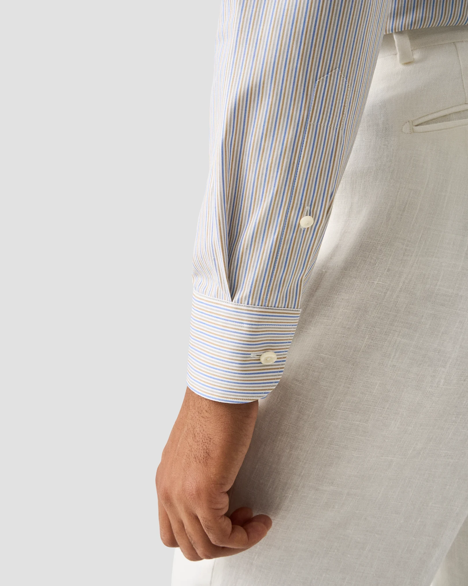 Eton - multi striped breeze poplin shirt 261