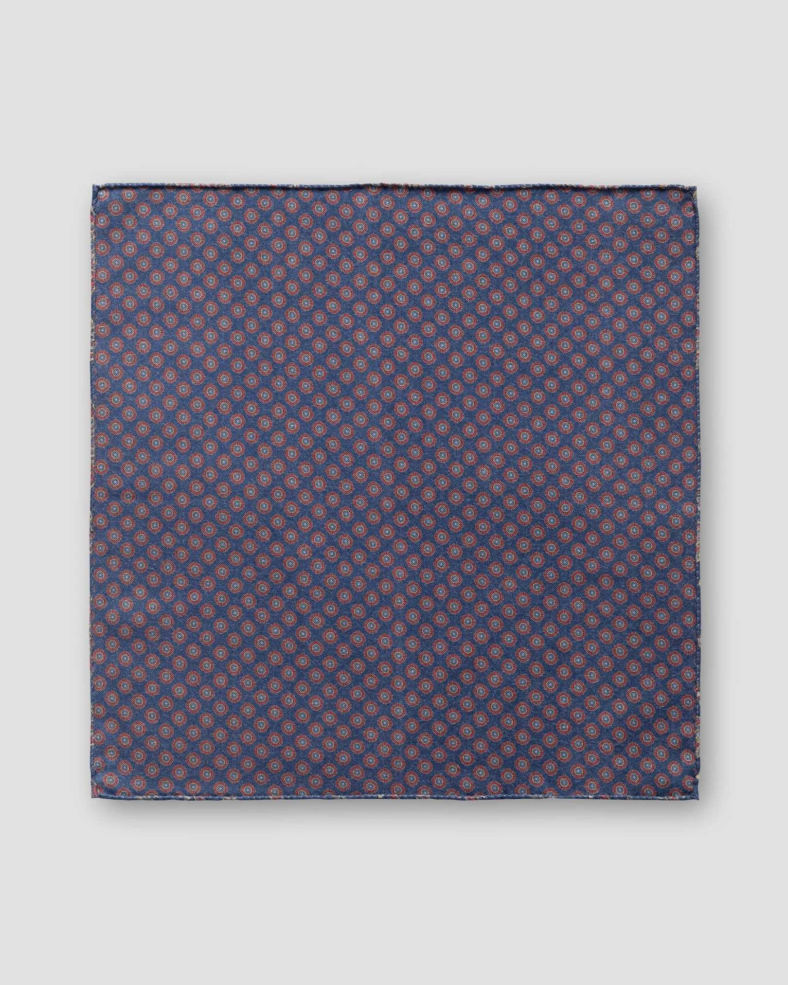 Eton - dark blue double sided wool pocket square