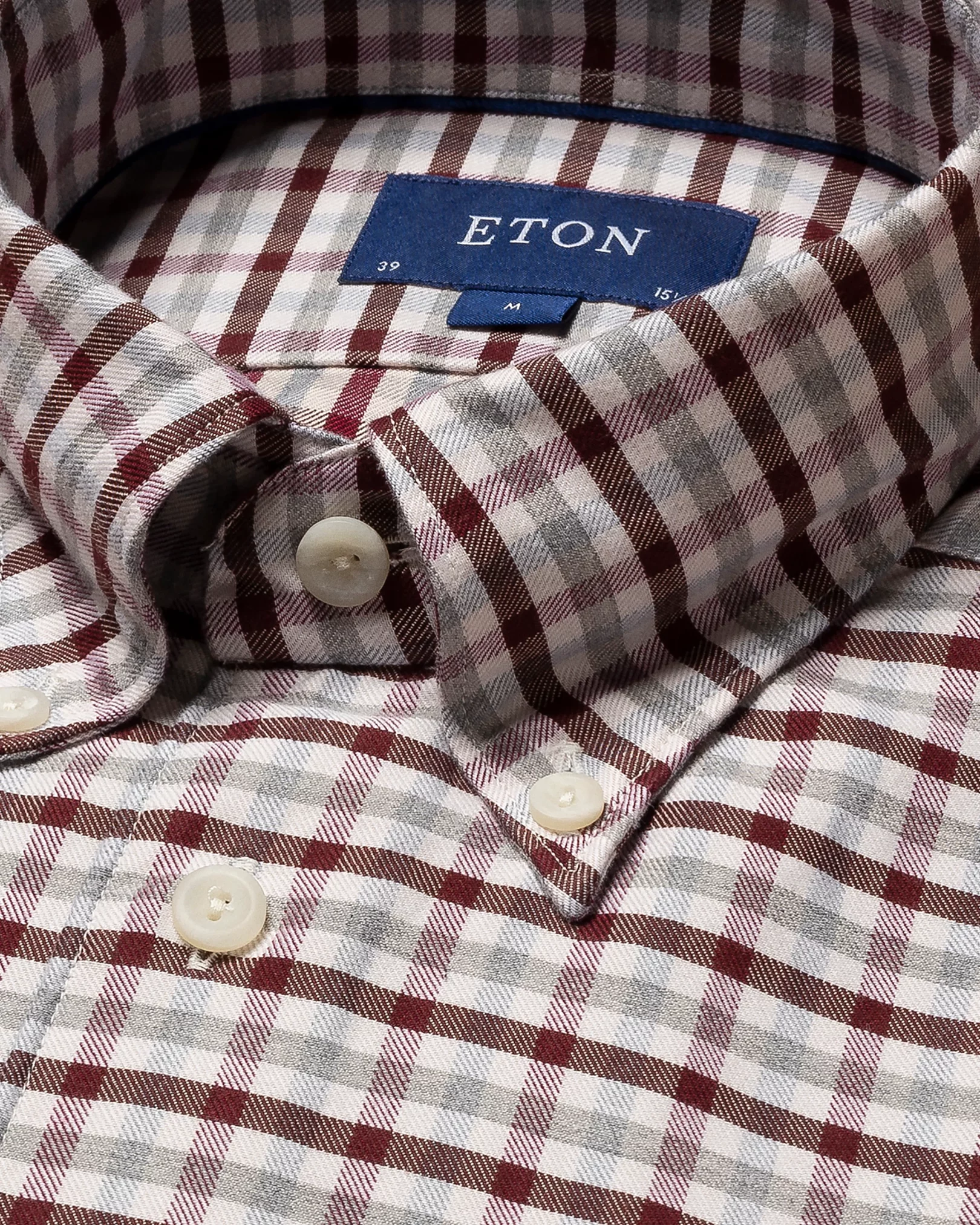 Eton - red twill tencel flannel