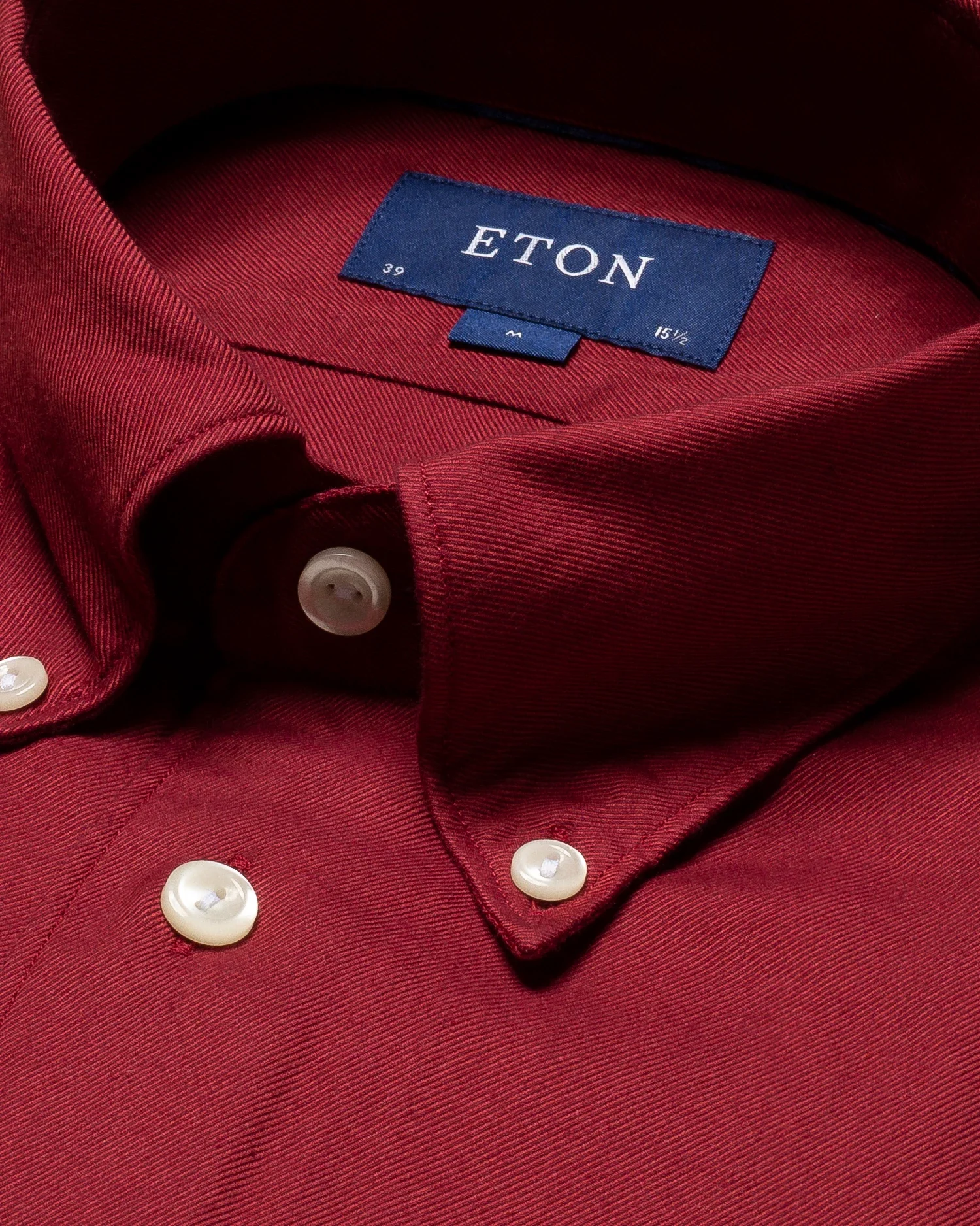 Eton - red cotton tencel tm shirt