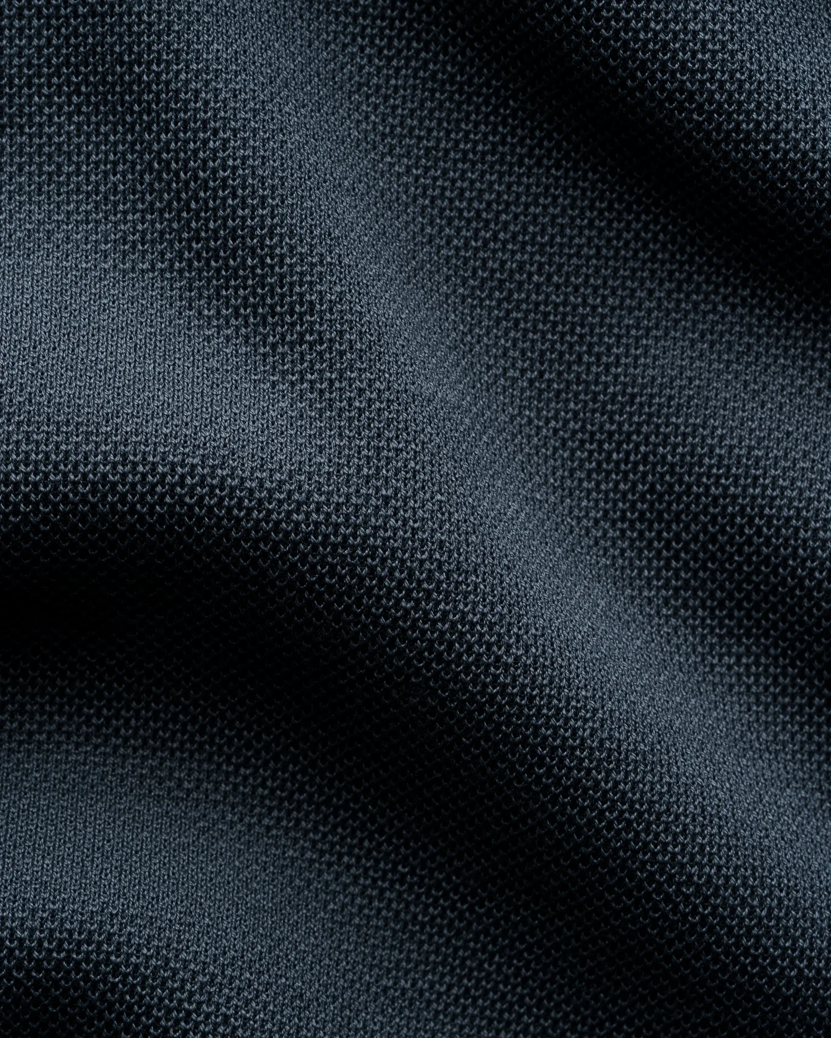 Eton - dark blue self rib cotton t shirt
