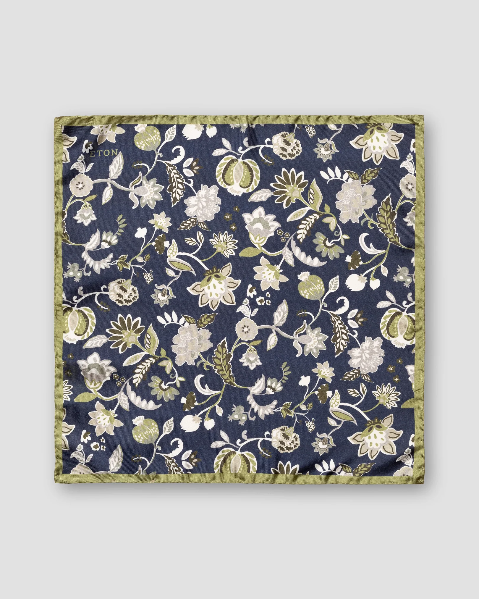 Eton - navy blue autum flower print