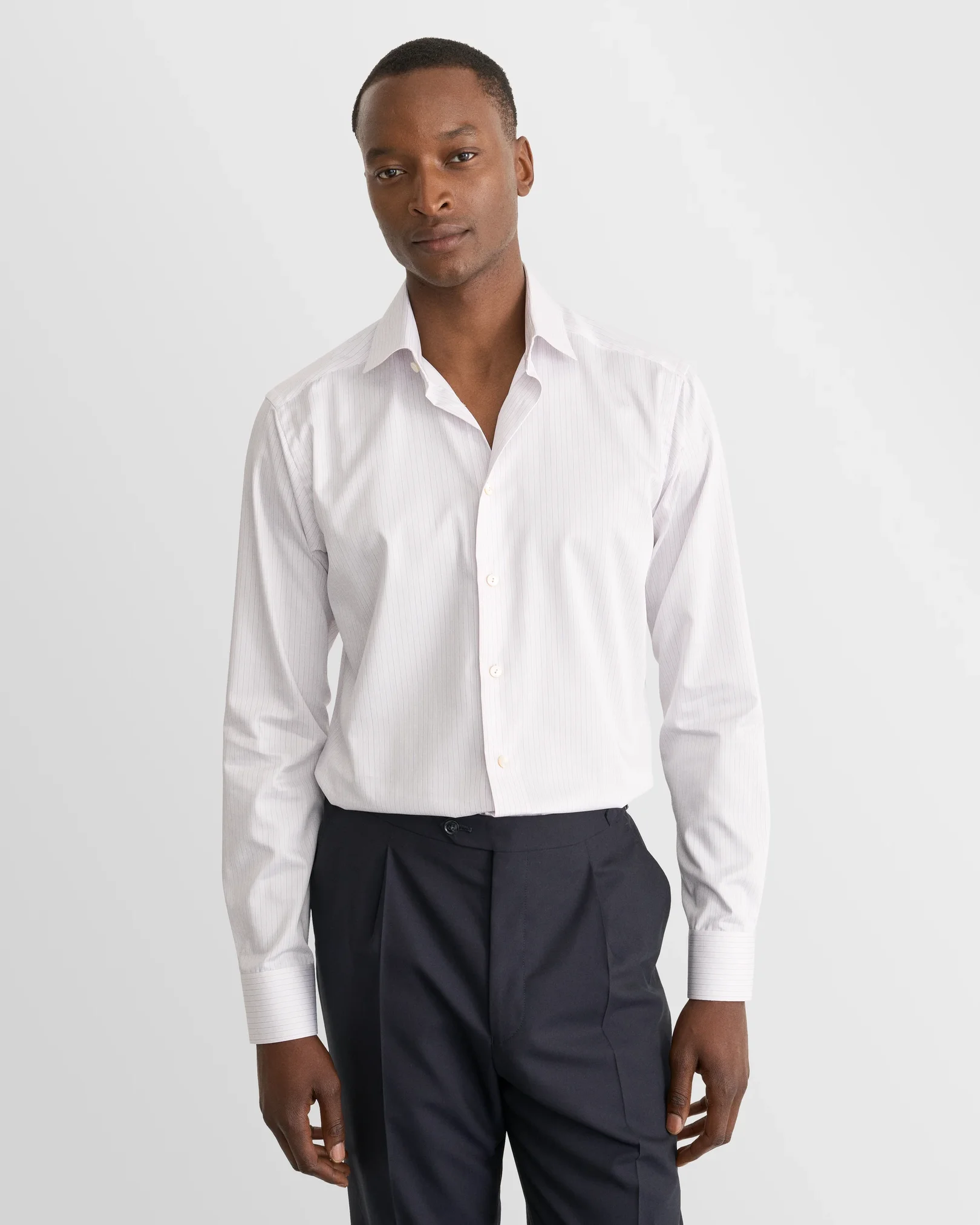 Eton - pink striped supima 120 shirt
