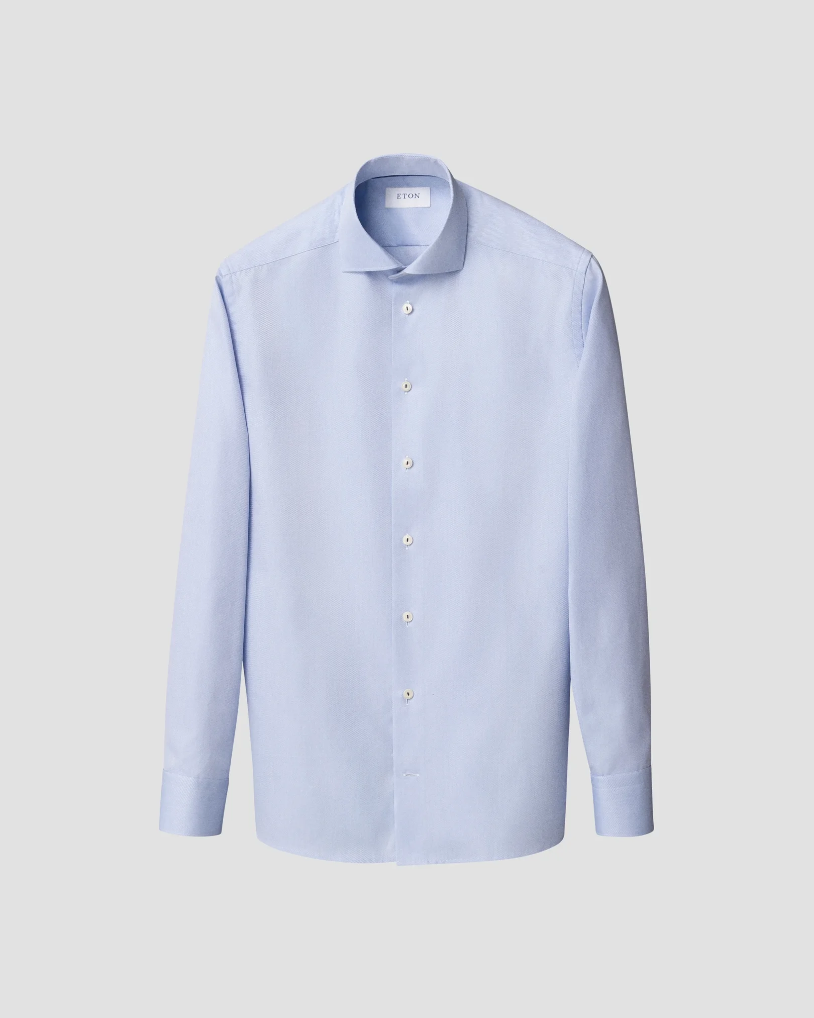 Eton - light blue semi solid signature dobby shirt