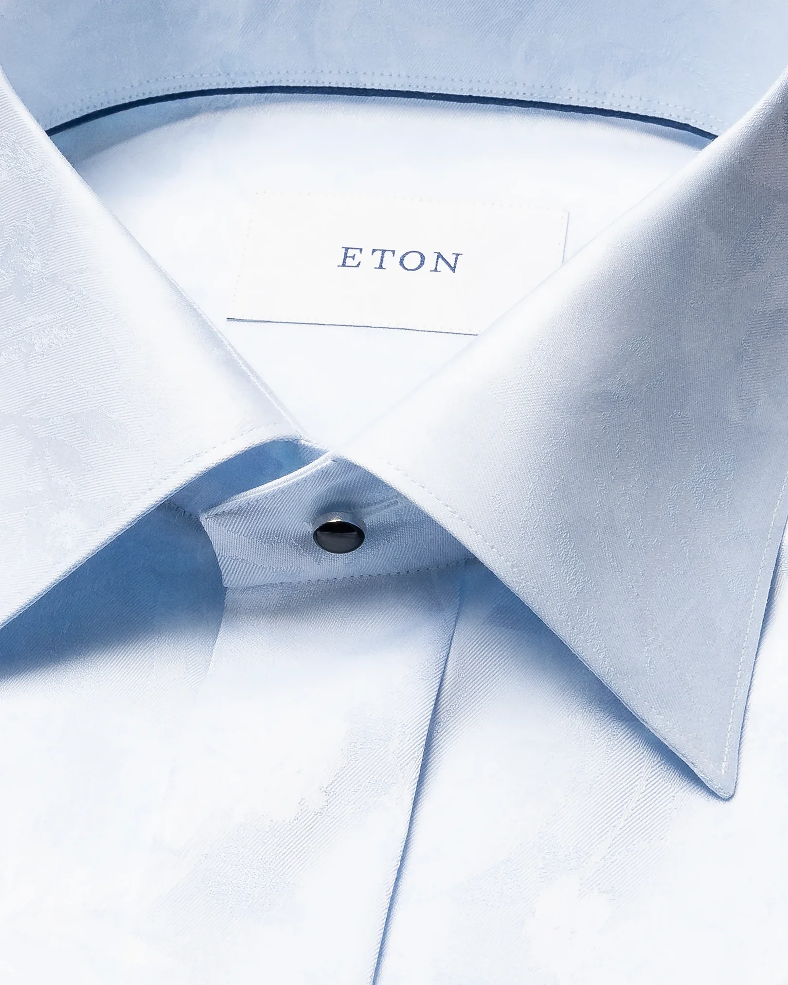 Eton - light blue floral jacquard shirt