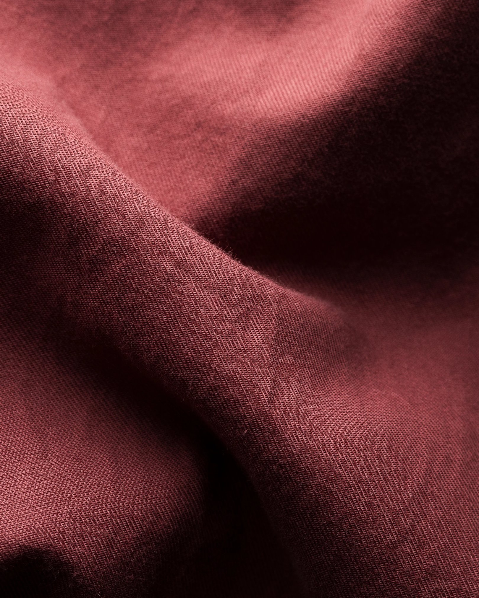 Eton - dusty red lightweight flannel shirt