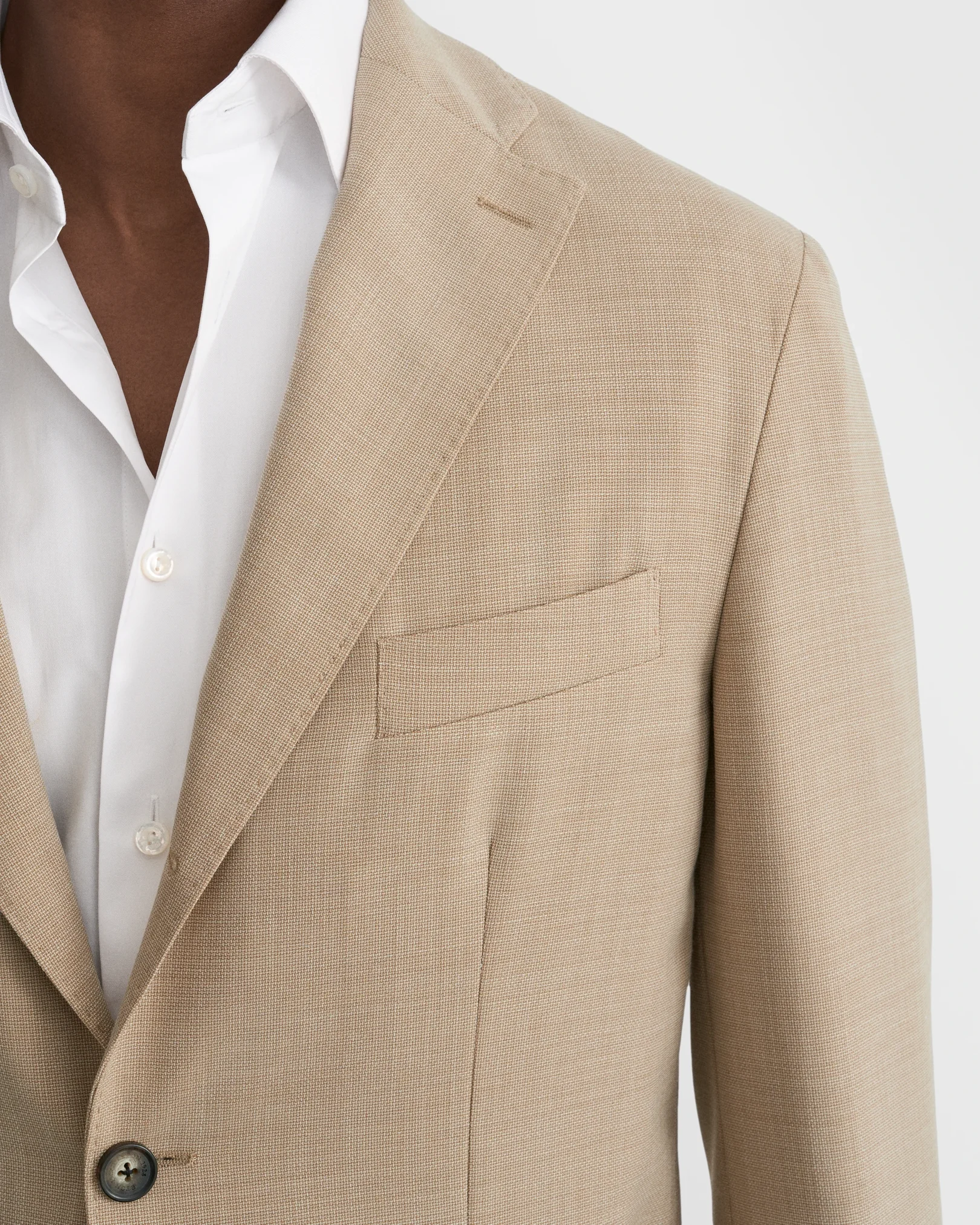 Eton - beige lana tech structure soft jacket