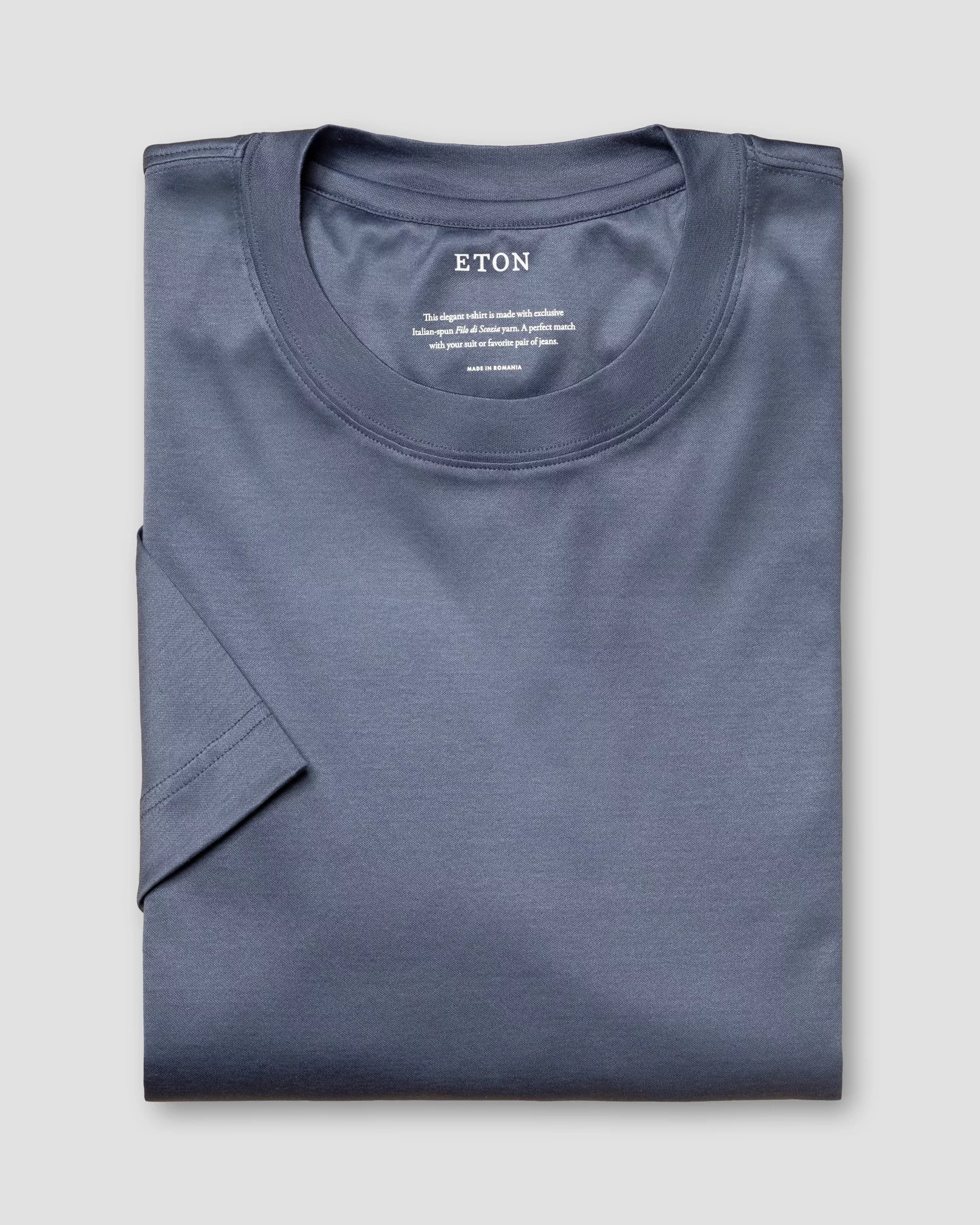 Eton - dark gray filo di scozia t shirt t shirt short sleeve boxfit