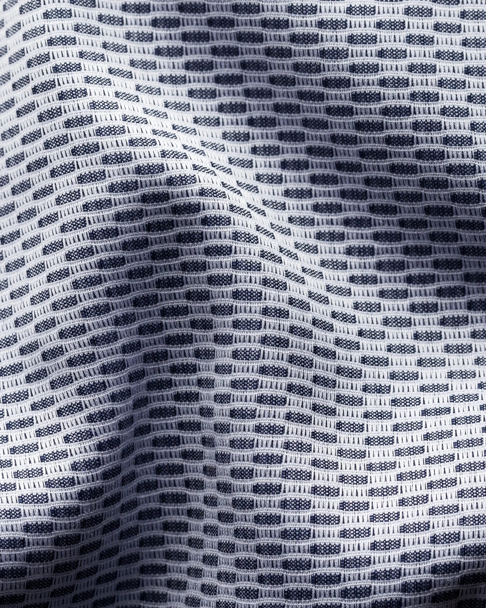 Eton - navy blue twill micro pattern