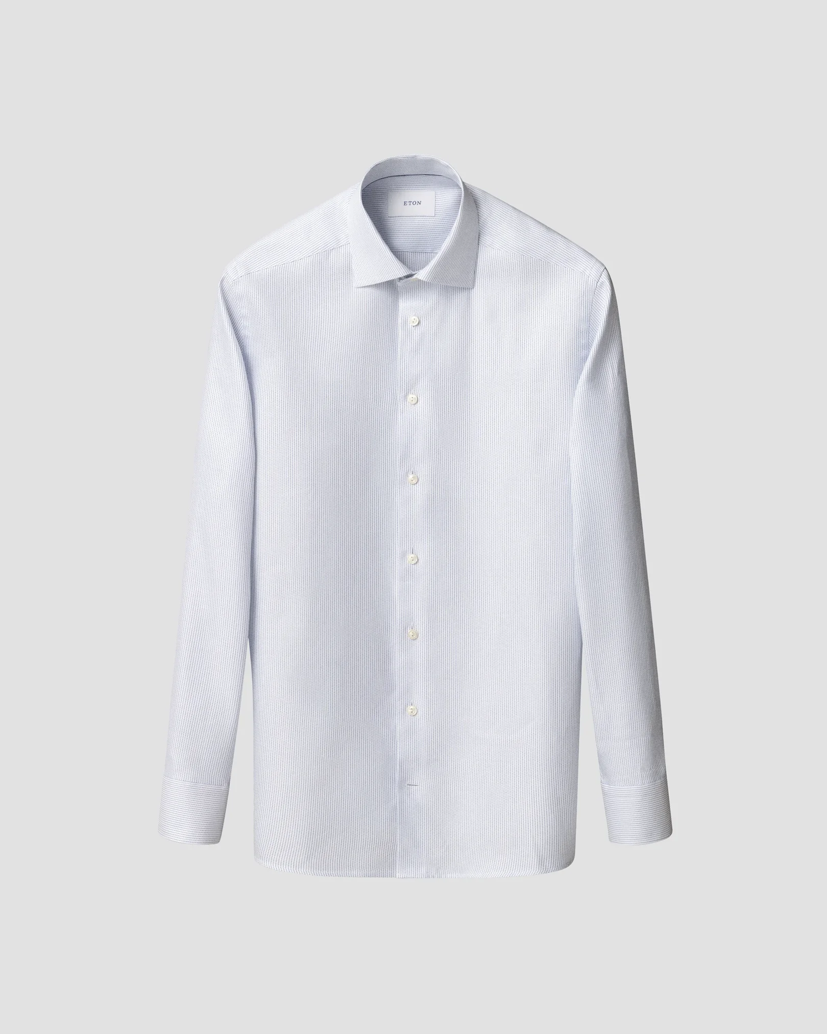 Eton - light blue semi solid signature twill shirt