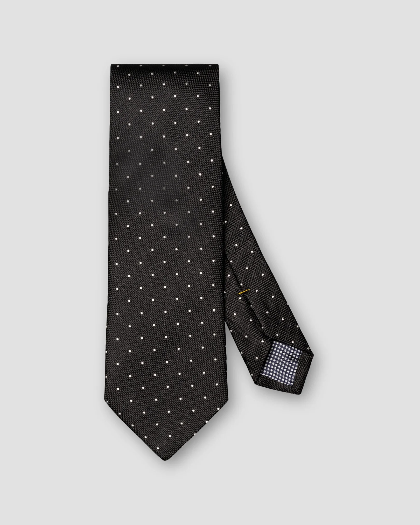 Eton - black polka dot woven silk tie