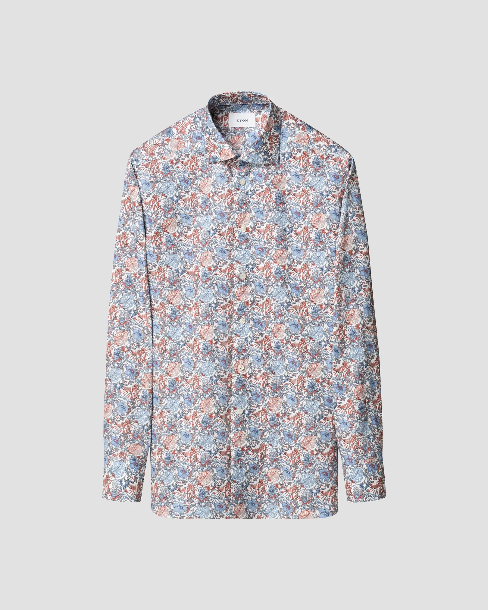 Eton - red floral signature twill shirt