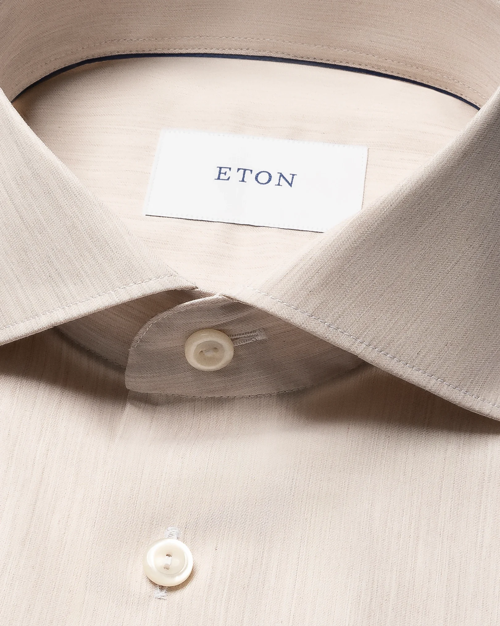 Eton - beige melange fine twill shirt