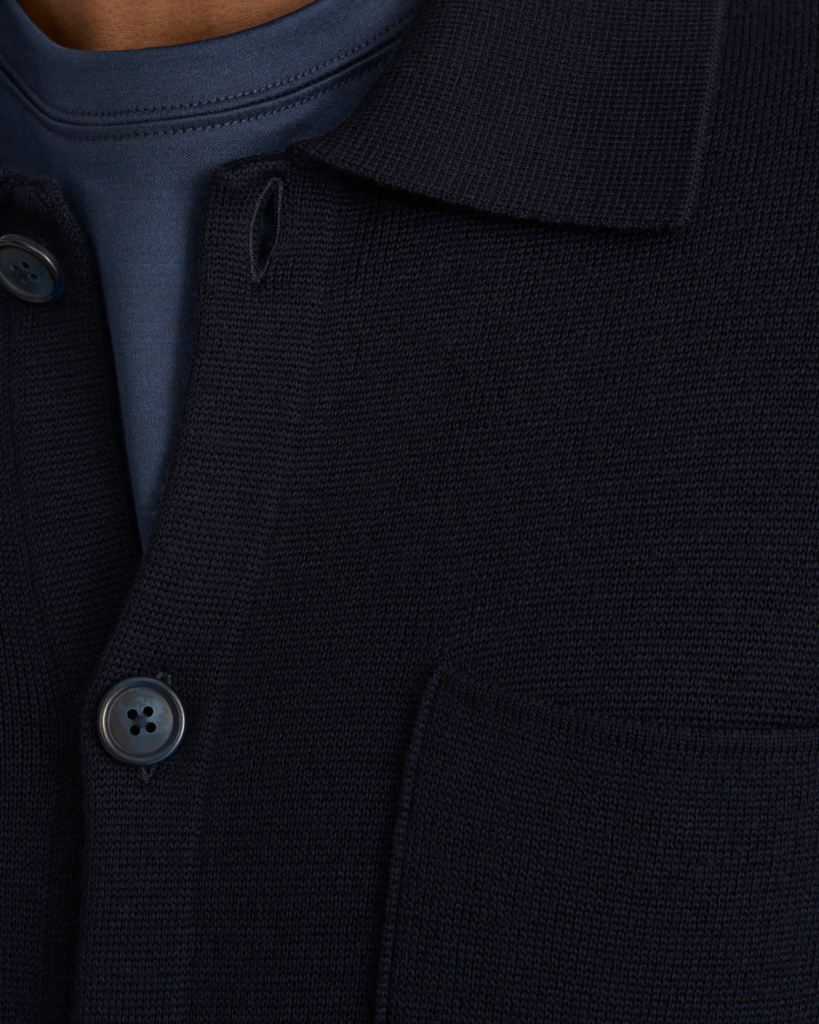 Eton - merino milano knit overshirt
