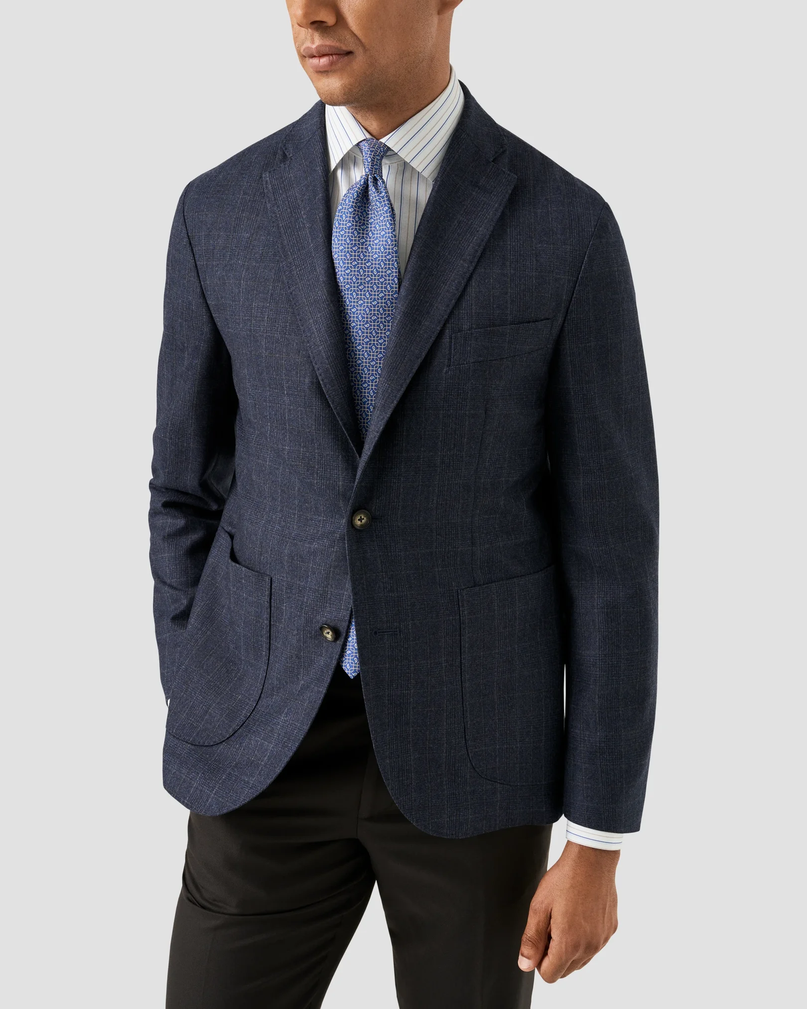 Eton - striped supima 120 shirt cut away