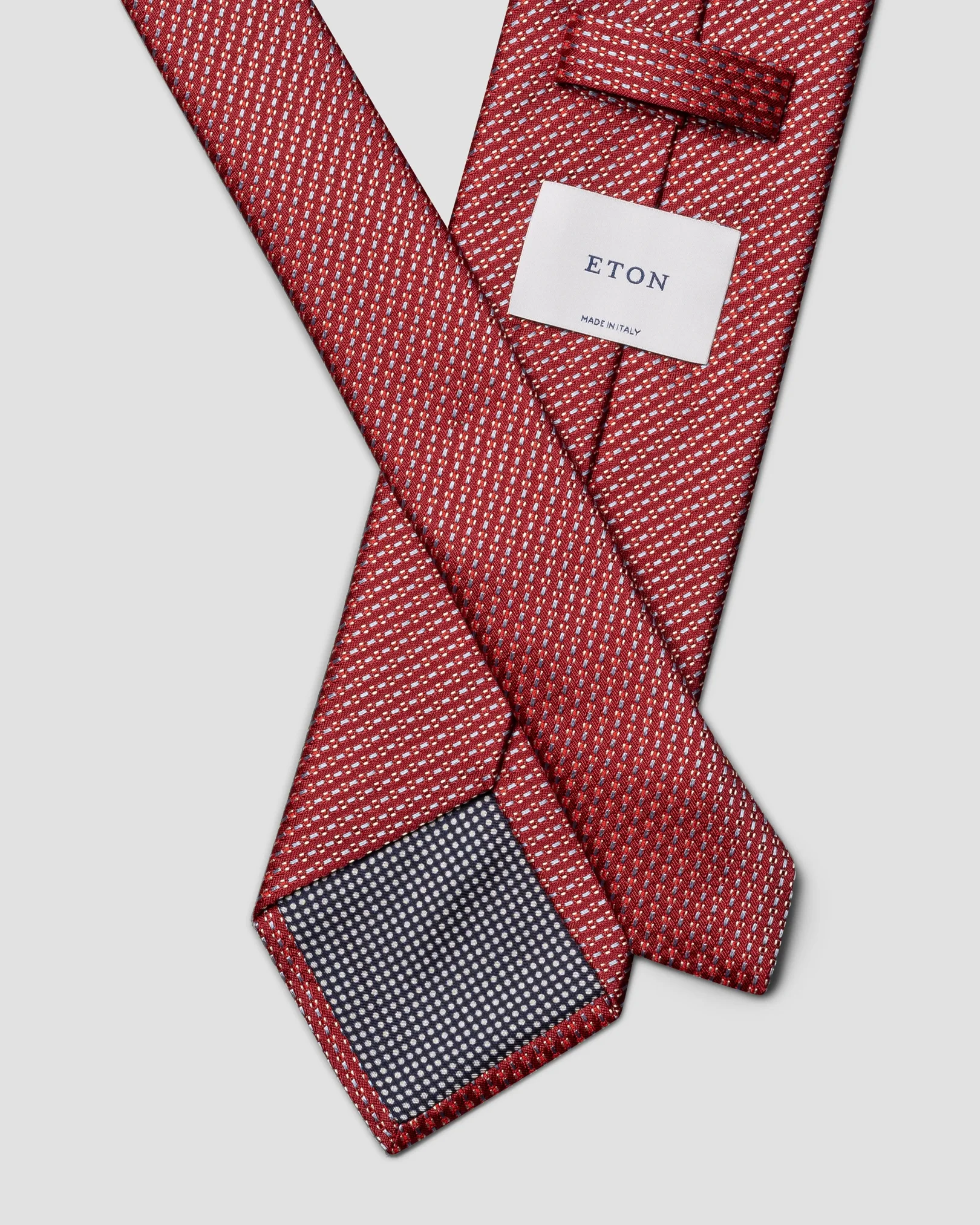 Eton - semi solid woven silk tie red semi solid woven silk tie