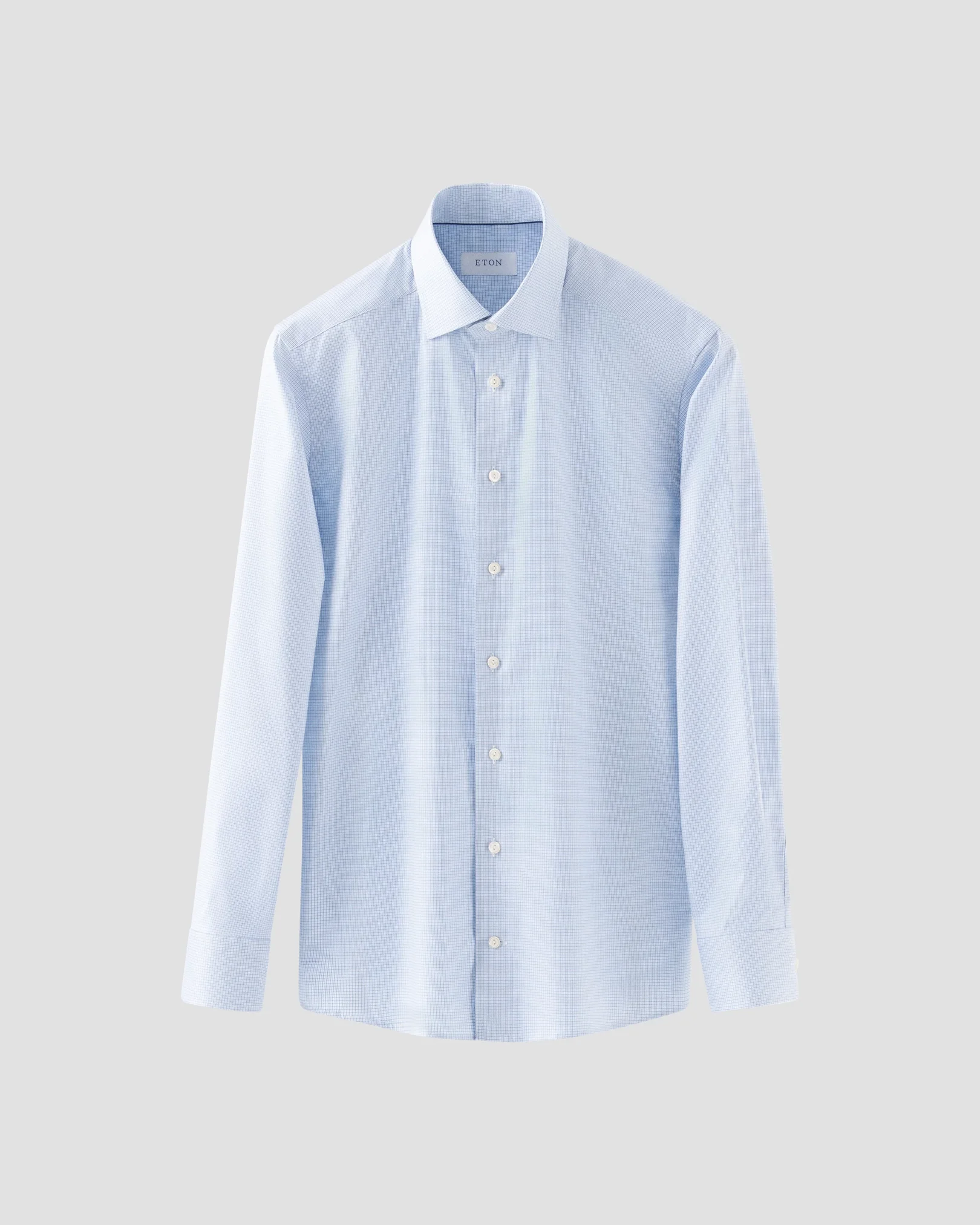 Eton - Micro Check Cotton Tencel™ Lyocell Shirt