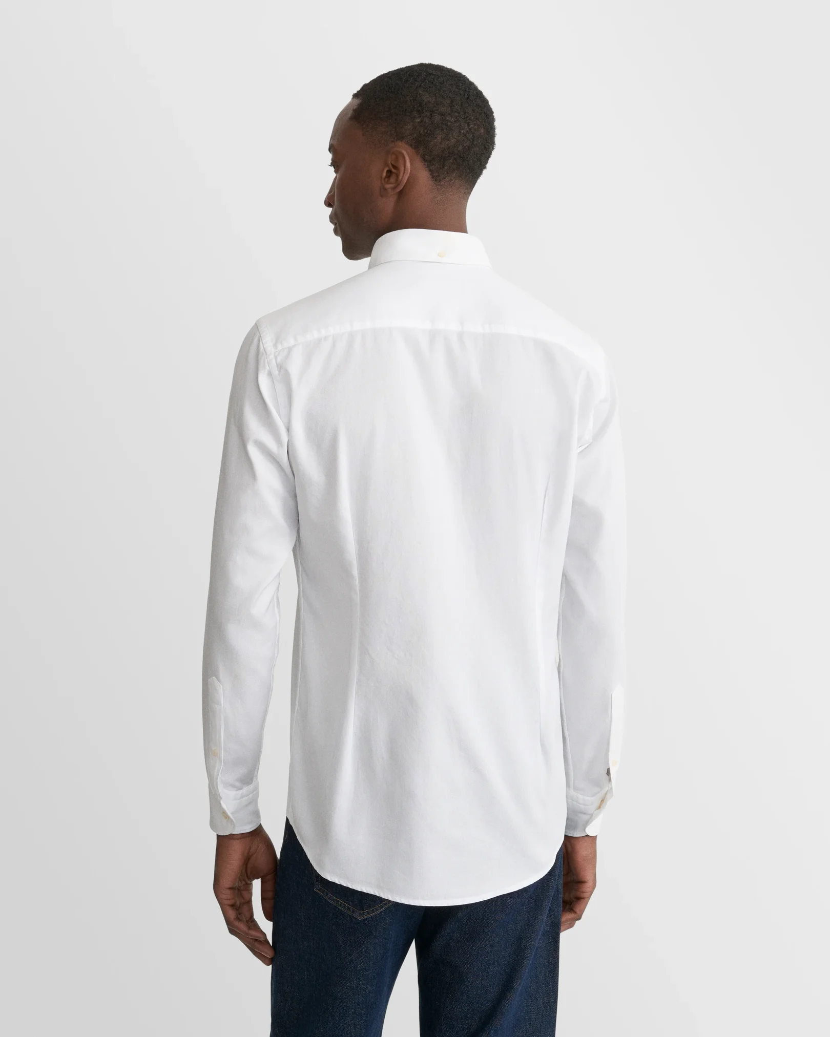 Eton - white solid royal oxford shirt