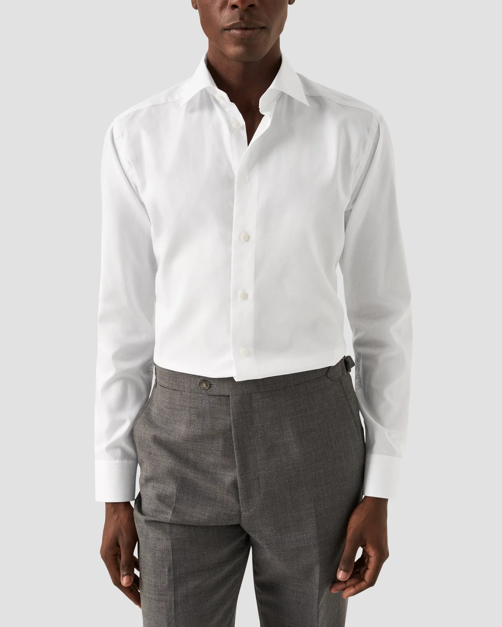Eton - white wrinkle free twill shirt