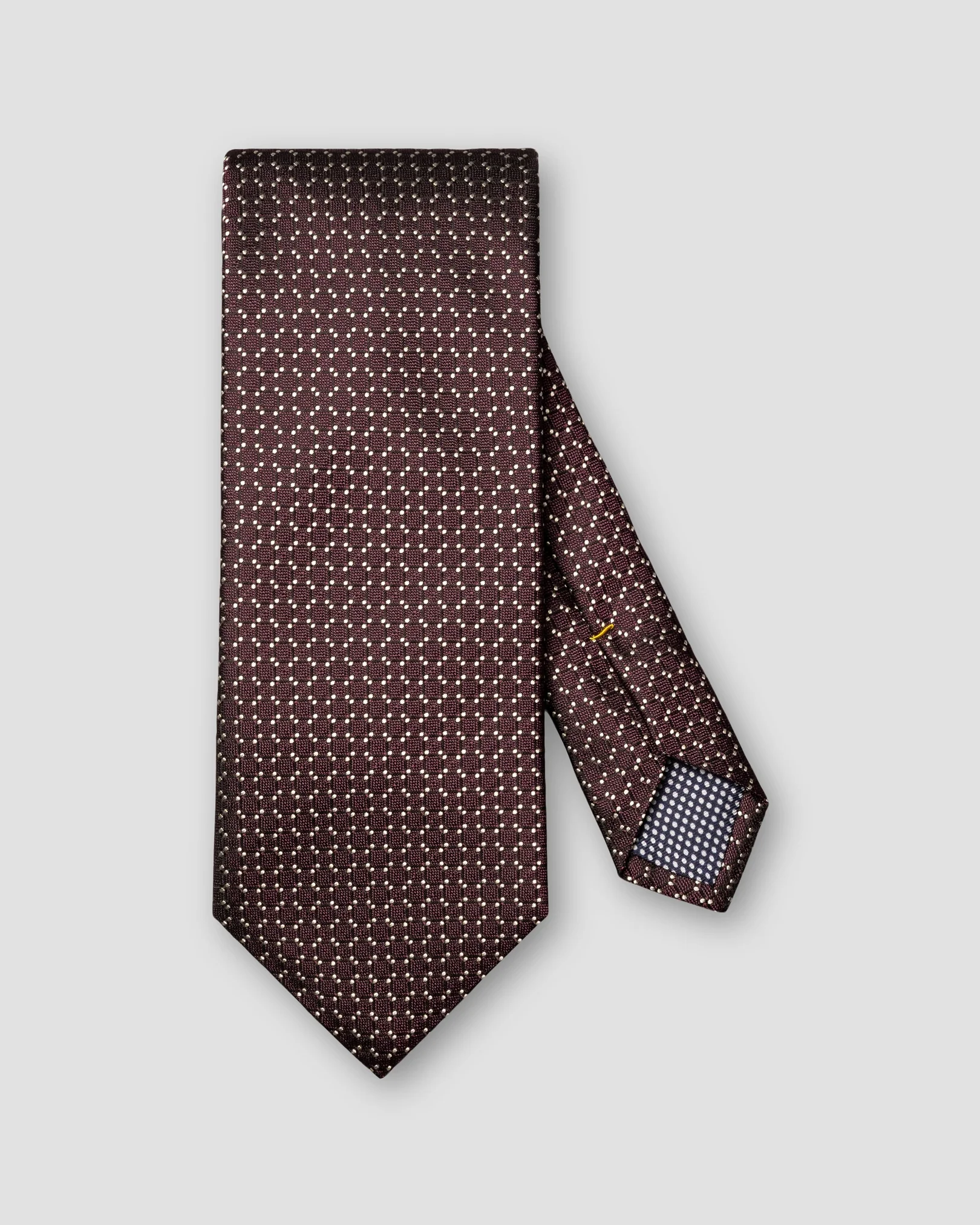 Eton - dark red micro dot woven silk tie