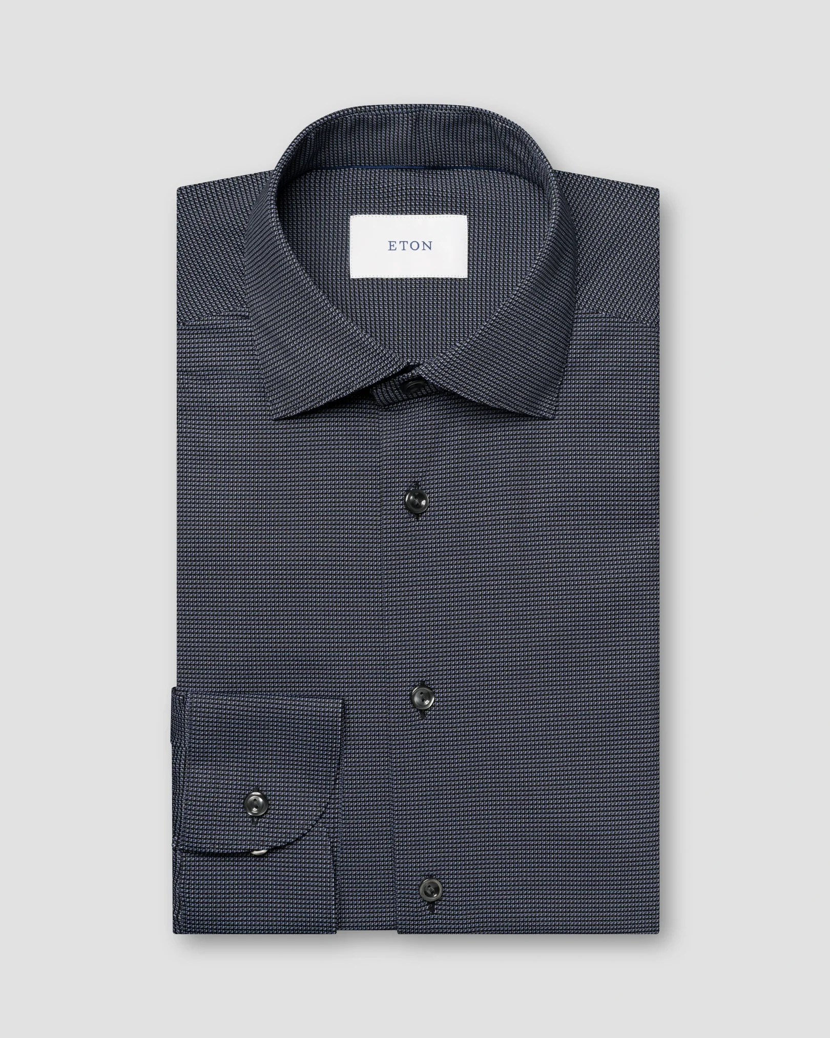 Eton - solid four way stretch shirt cut away single slim