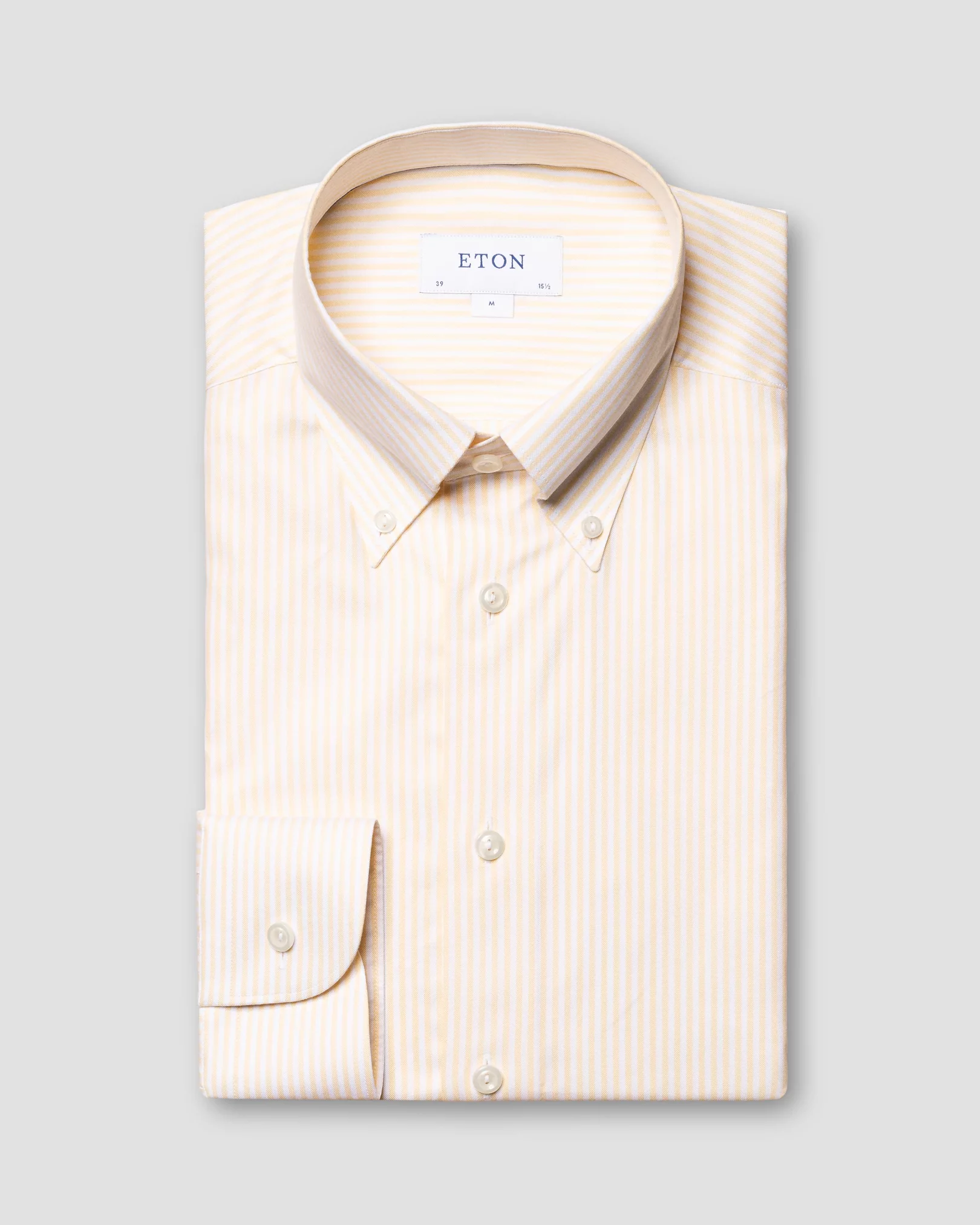 Yelllow Bengal Striped Wrinkle-Free Oxford Shirt - Eton